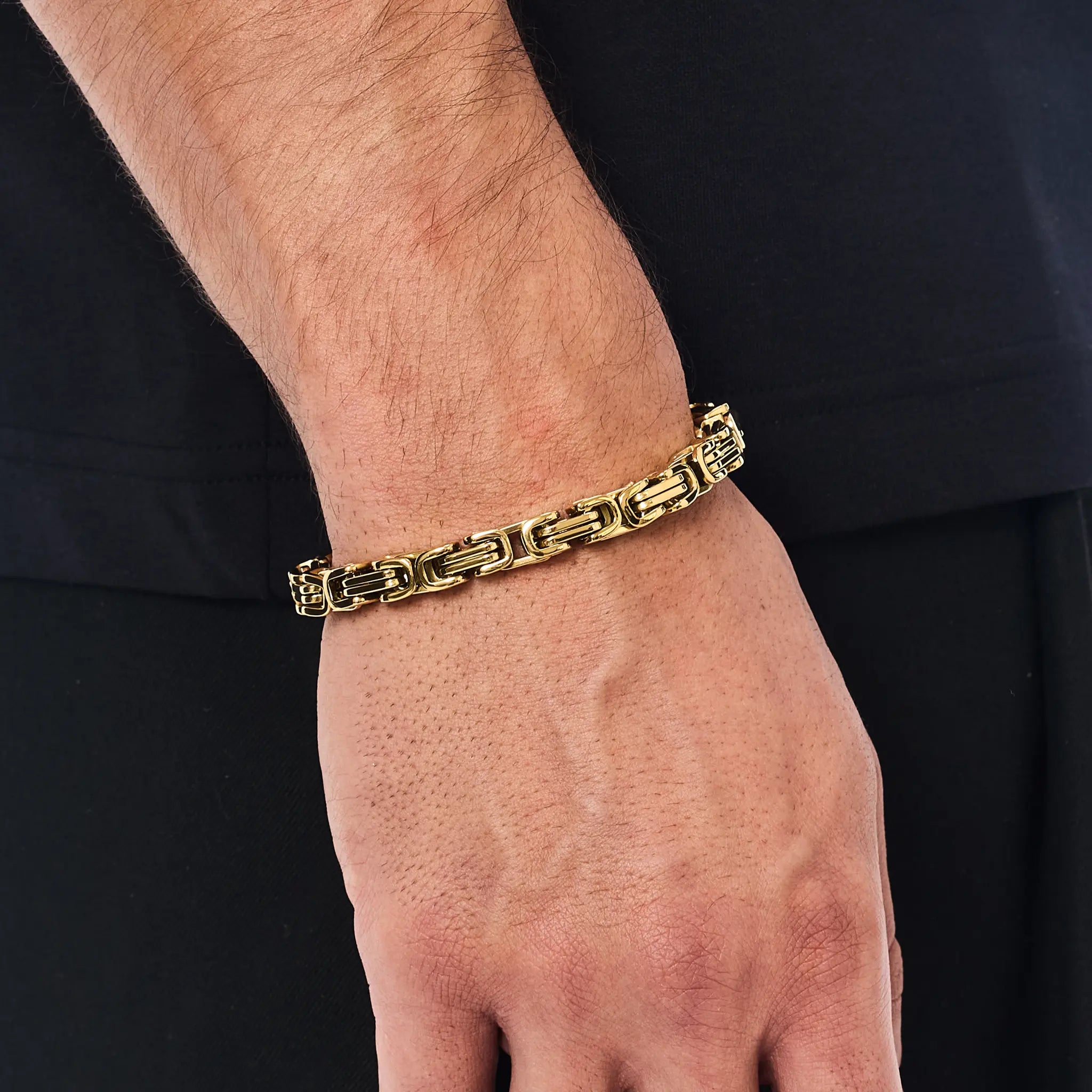 Byzantine Bracelet 7mm Gold
