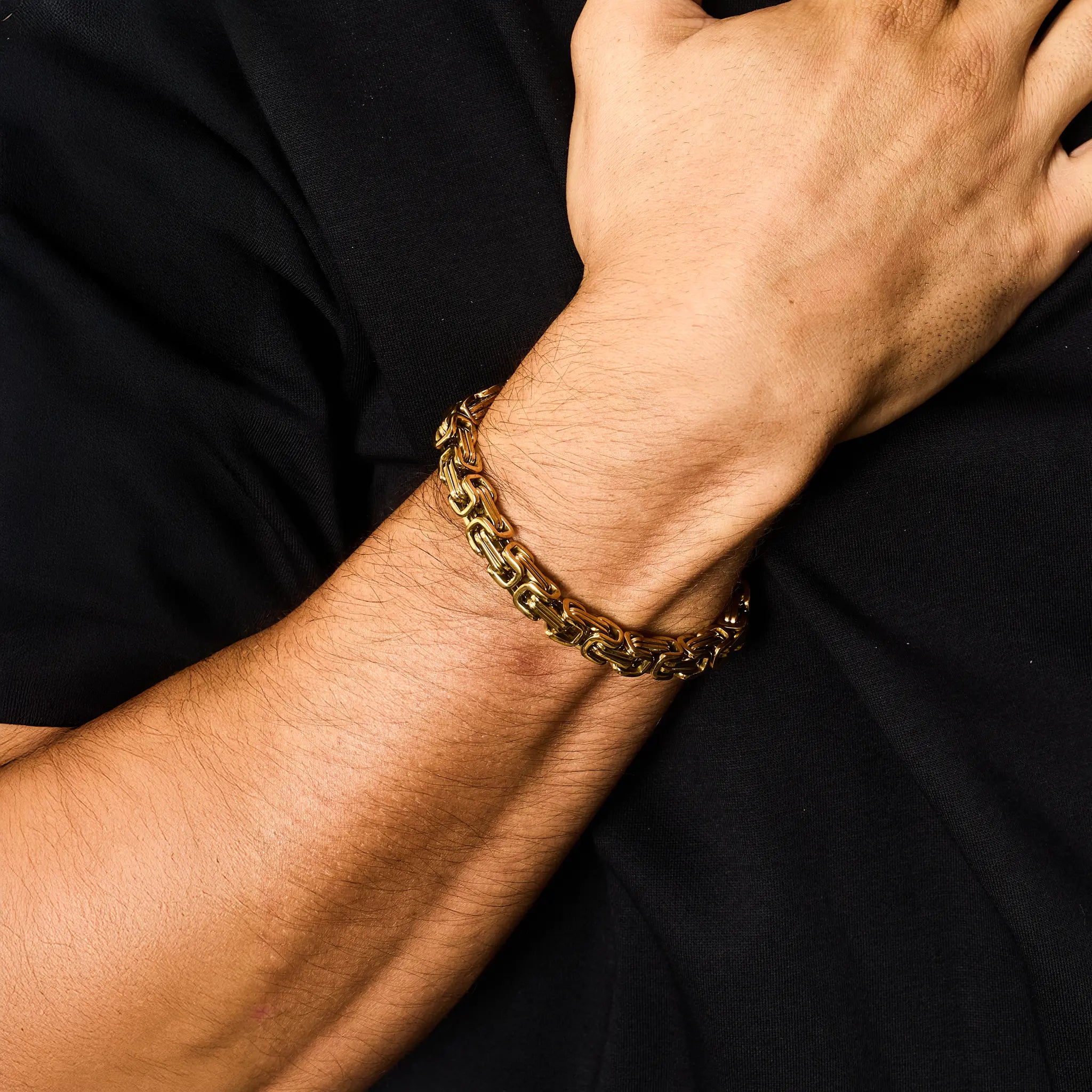 Byzantine Bracelet 7mm Gold