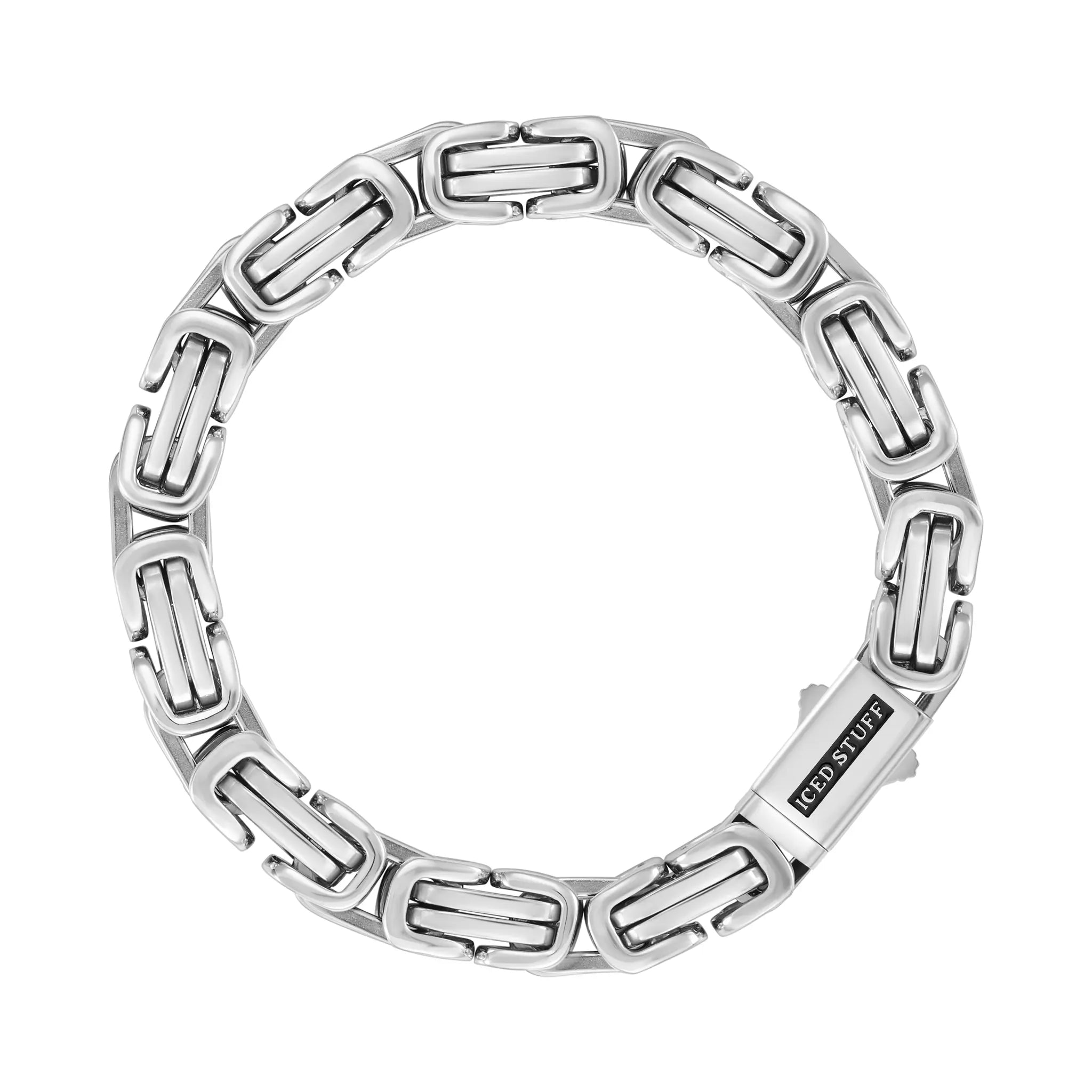 Byzantine Bracelet 8mm White Gold