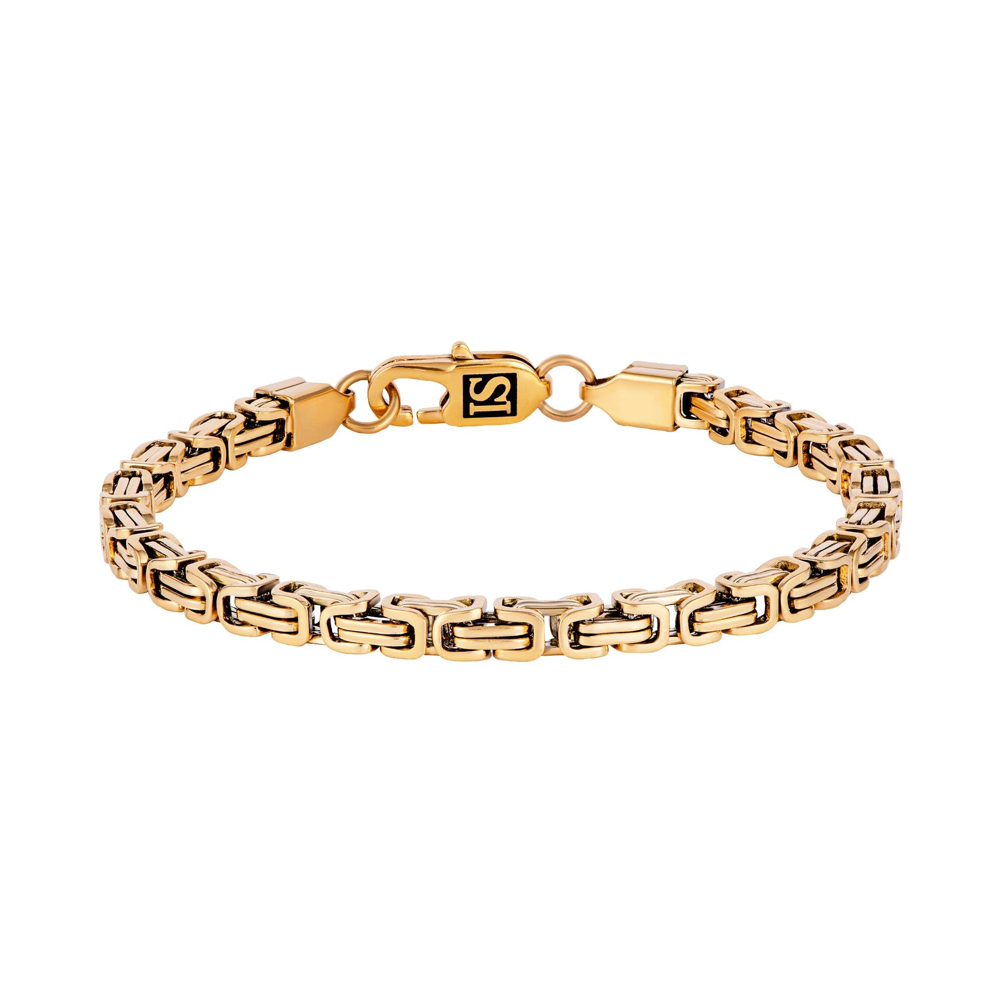 Byzantine Bracelet Lucky 777 4mm Gold