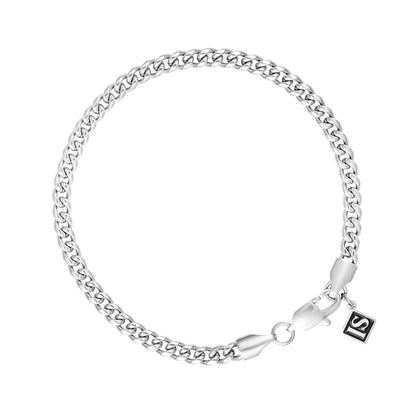 Miami Cuban 4mm Białe Złoto - IcedStuff