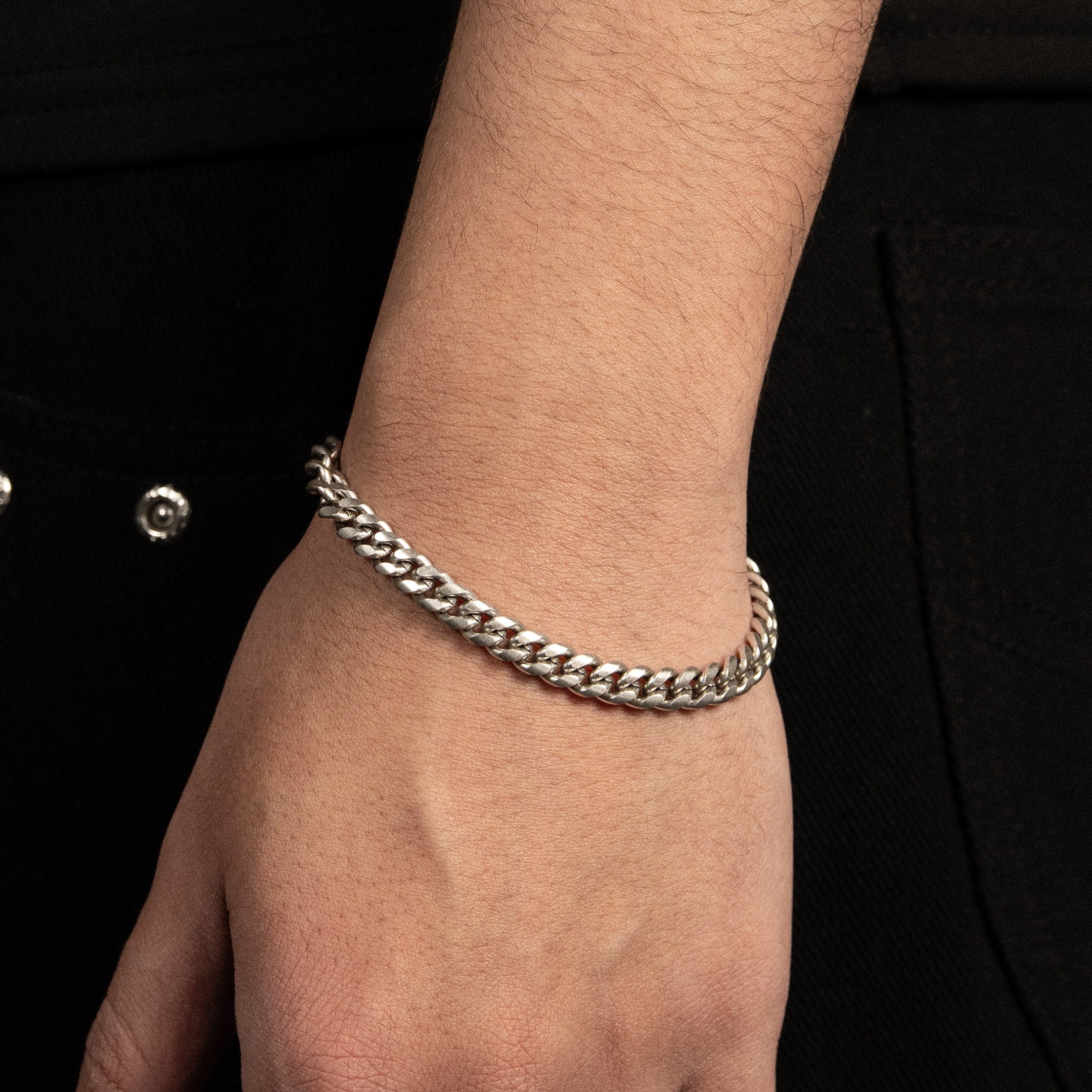 Miami Cuban Link 6mm RAW Bracelet White Gold