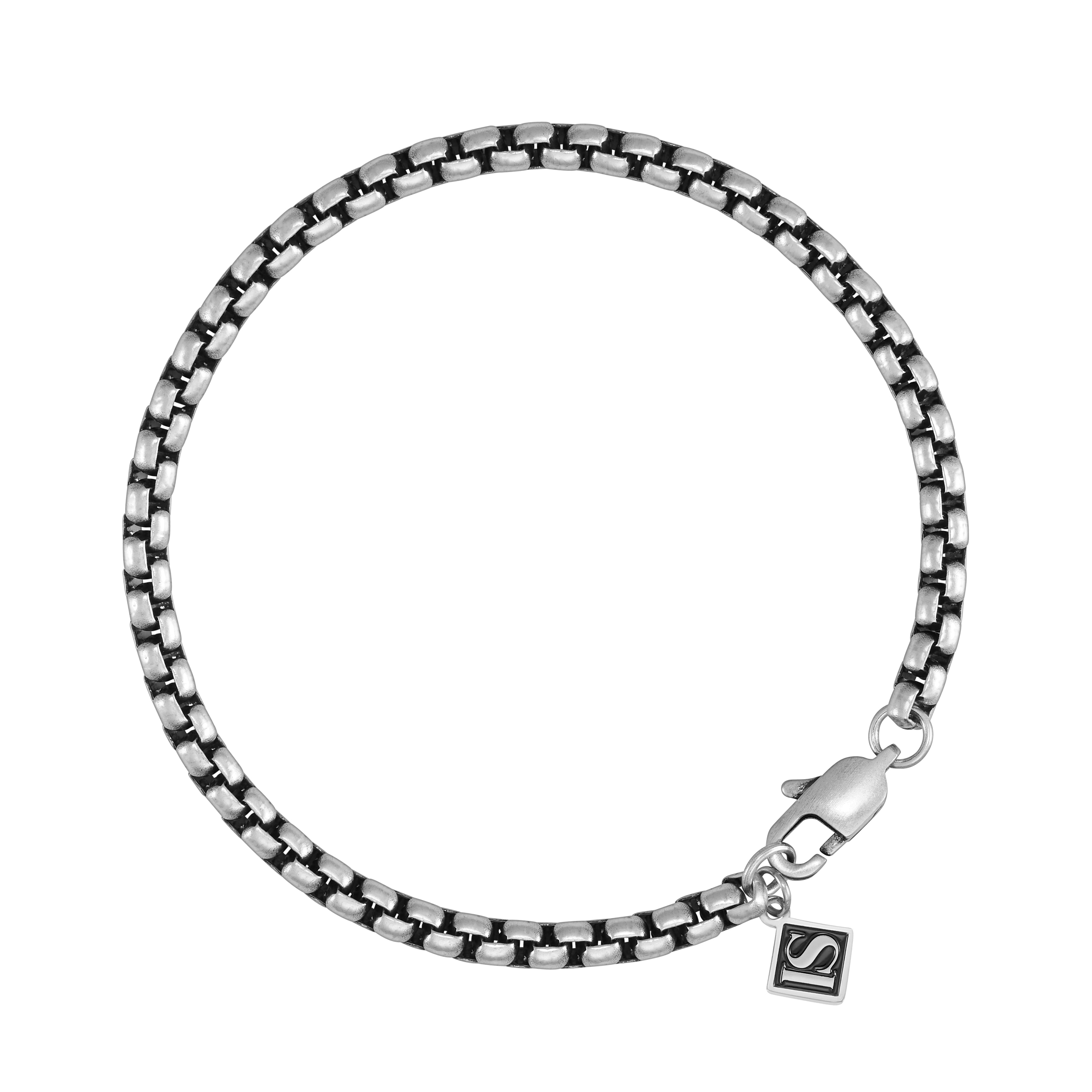 Rolo 4mm RAW Bracelet White Gold