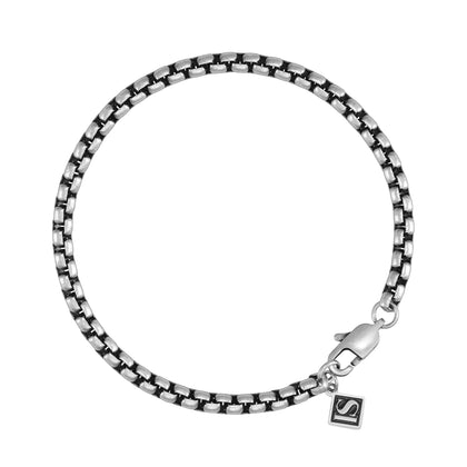 Rolo 4mm RAW Bracelet White Gold