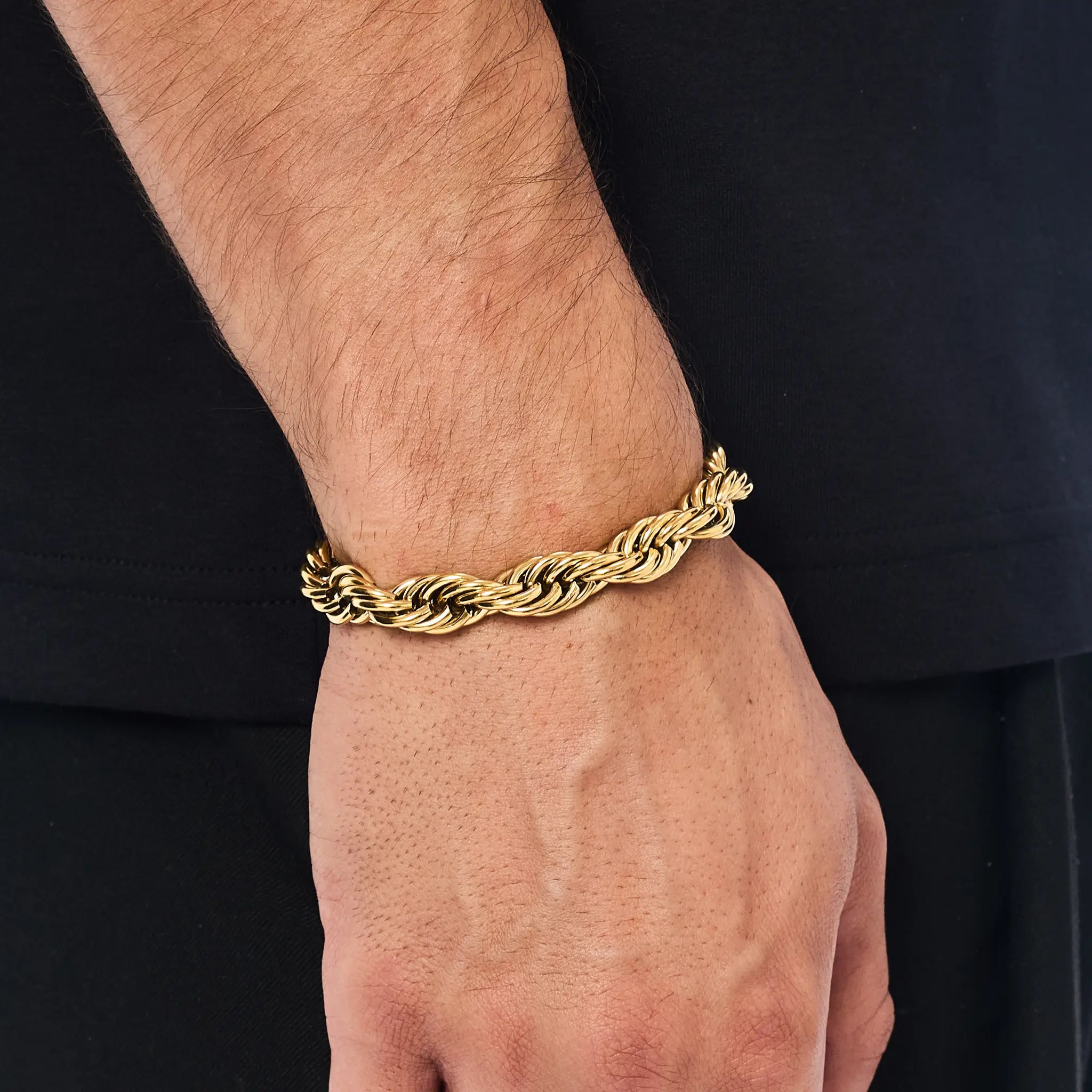 Rope bracelet 10mm Gold