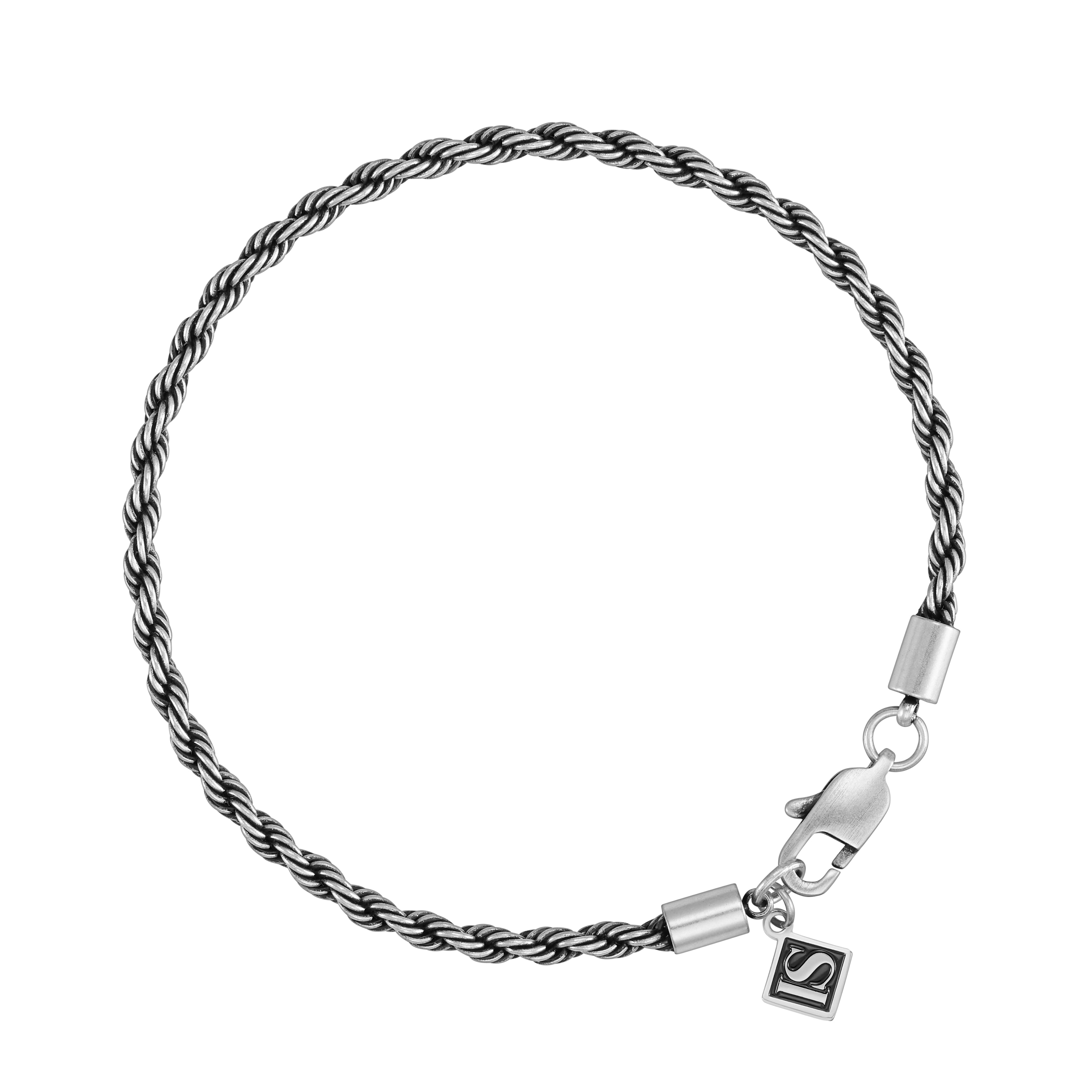 Rope 3mm RAW Bracelet White Gold