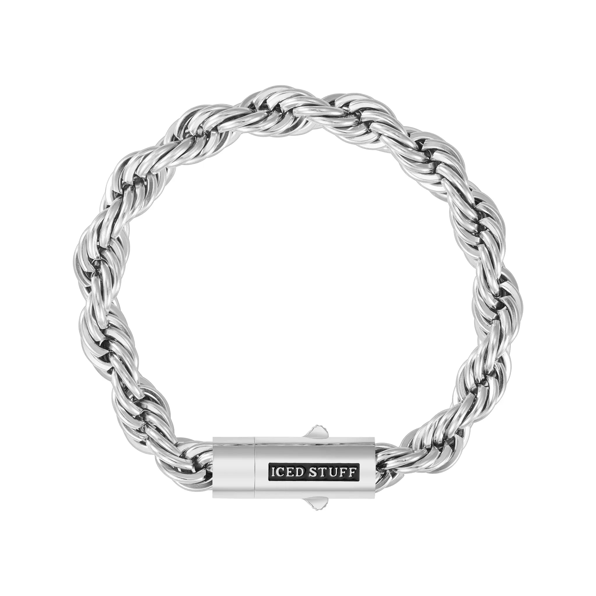 Rope Bracciale 8mm Oro bianco