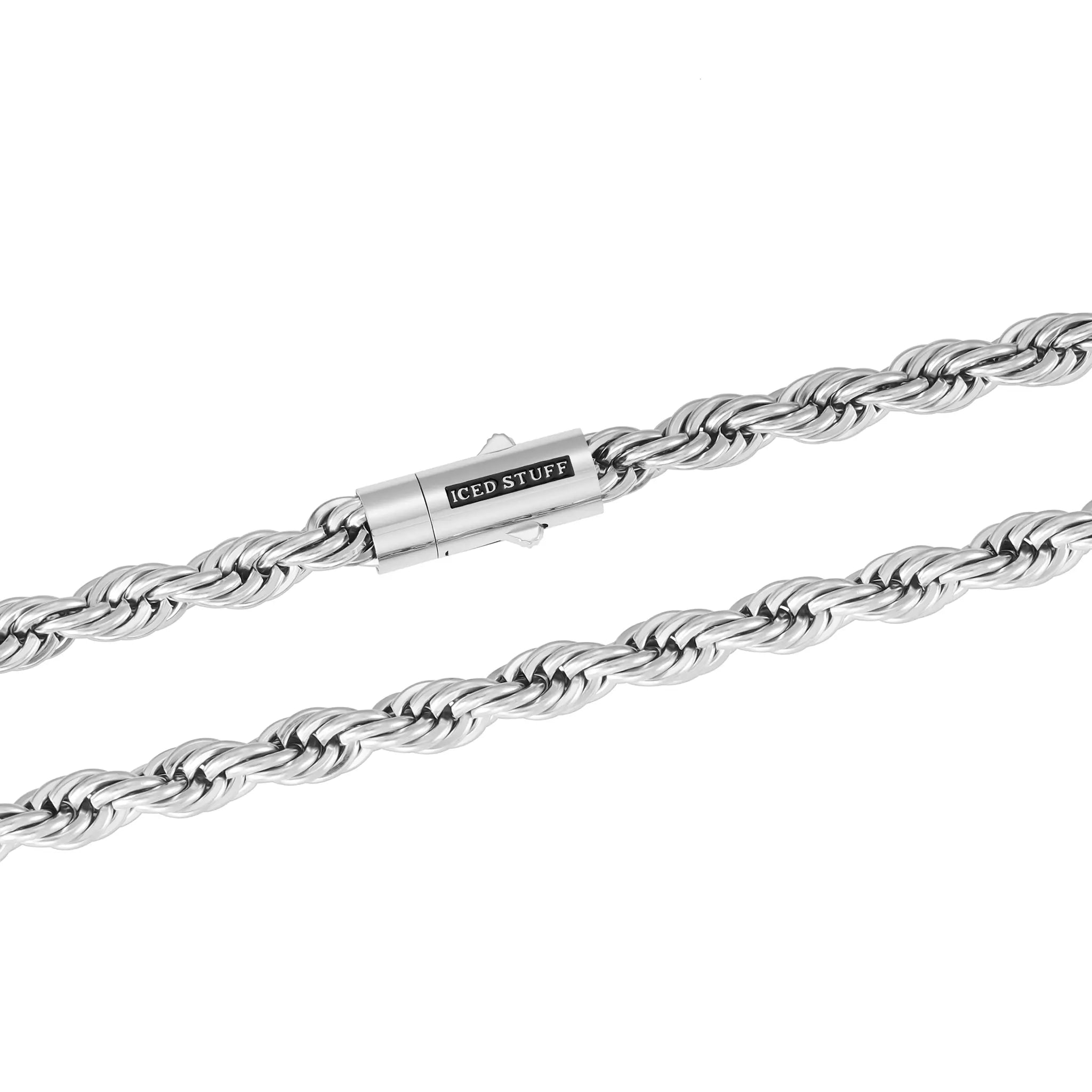 Rope Bracciale 8mm Oro bianco