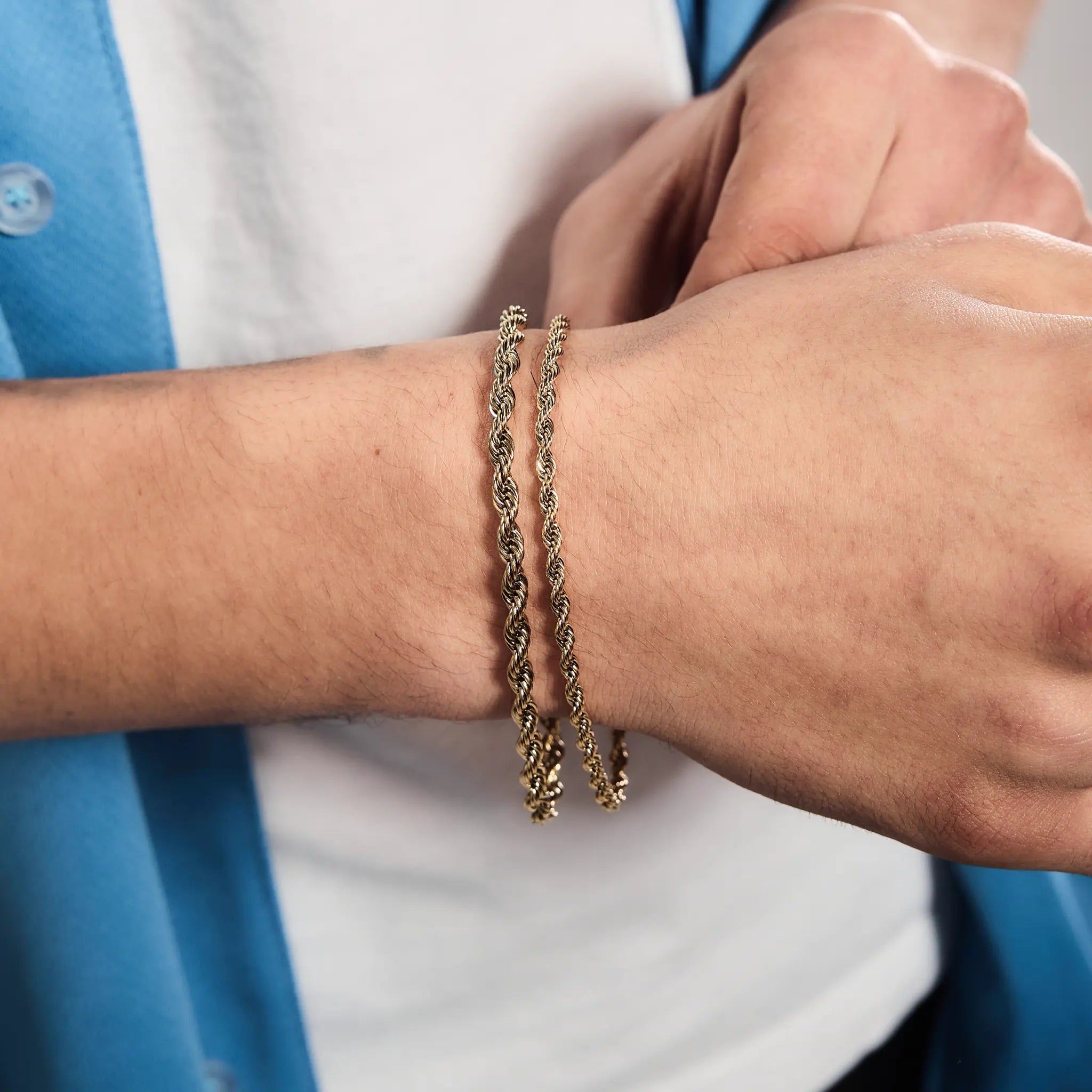 Rope bracelet 3mm Gold