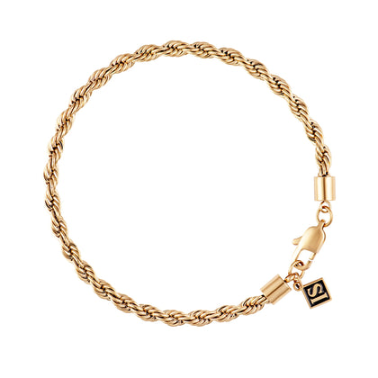 Bracelet Corde 4mm Or