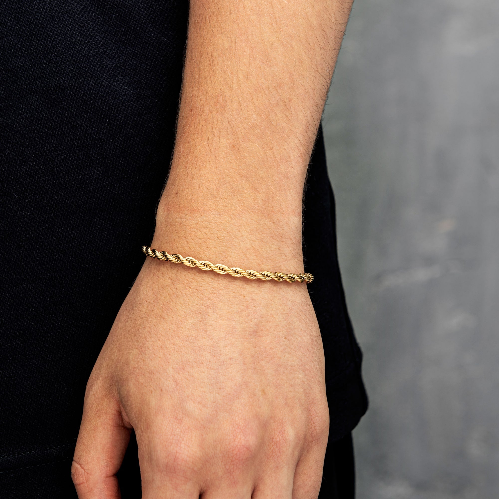 Bracelet Corde 4mm Or