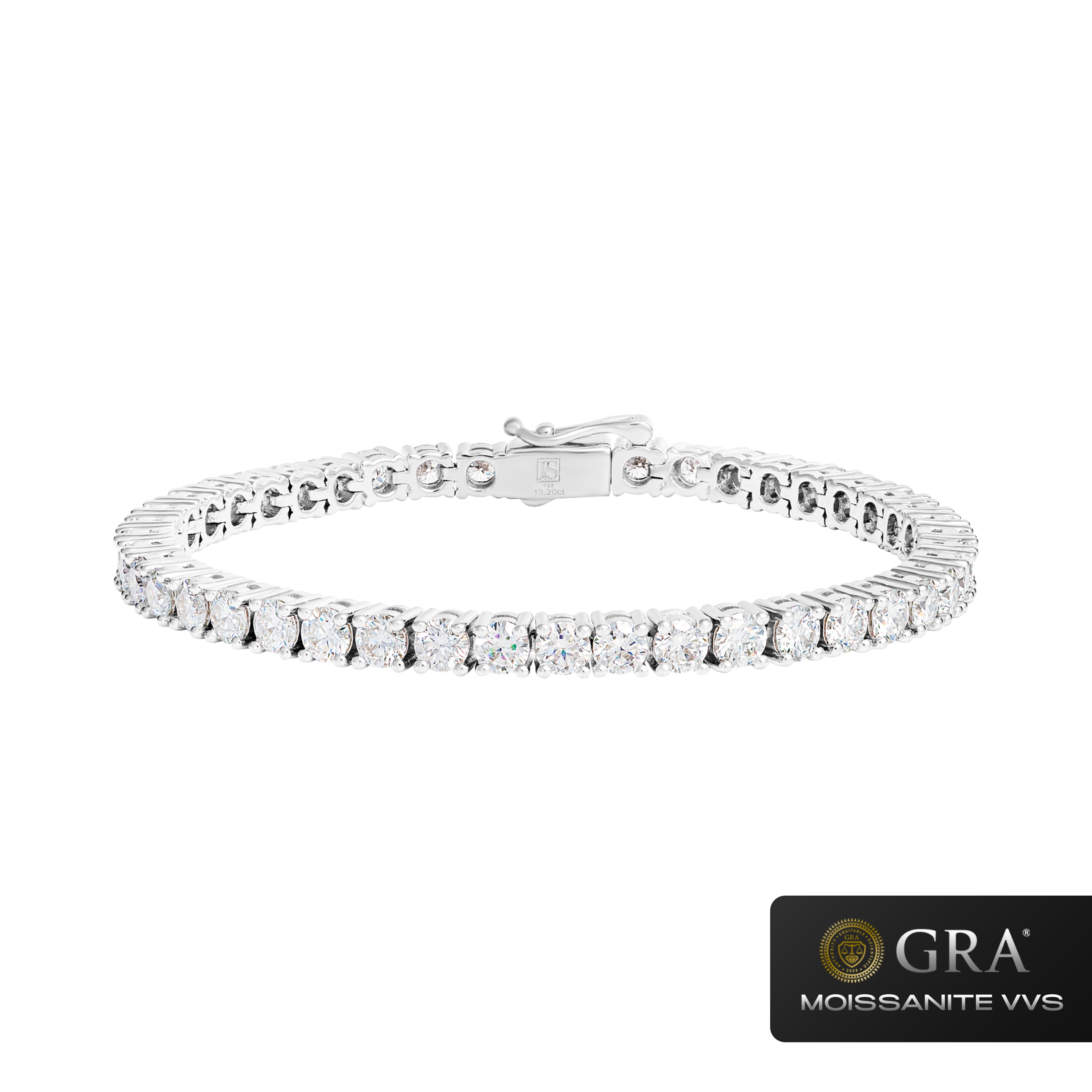 Tennis Bracelet 4mm VVS Moissanite White Gold