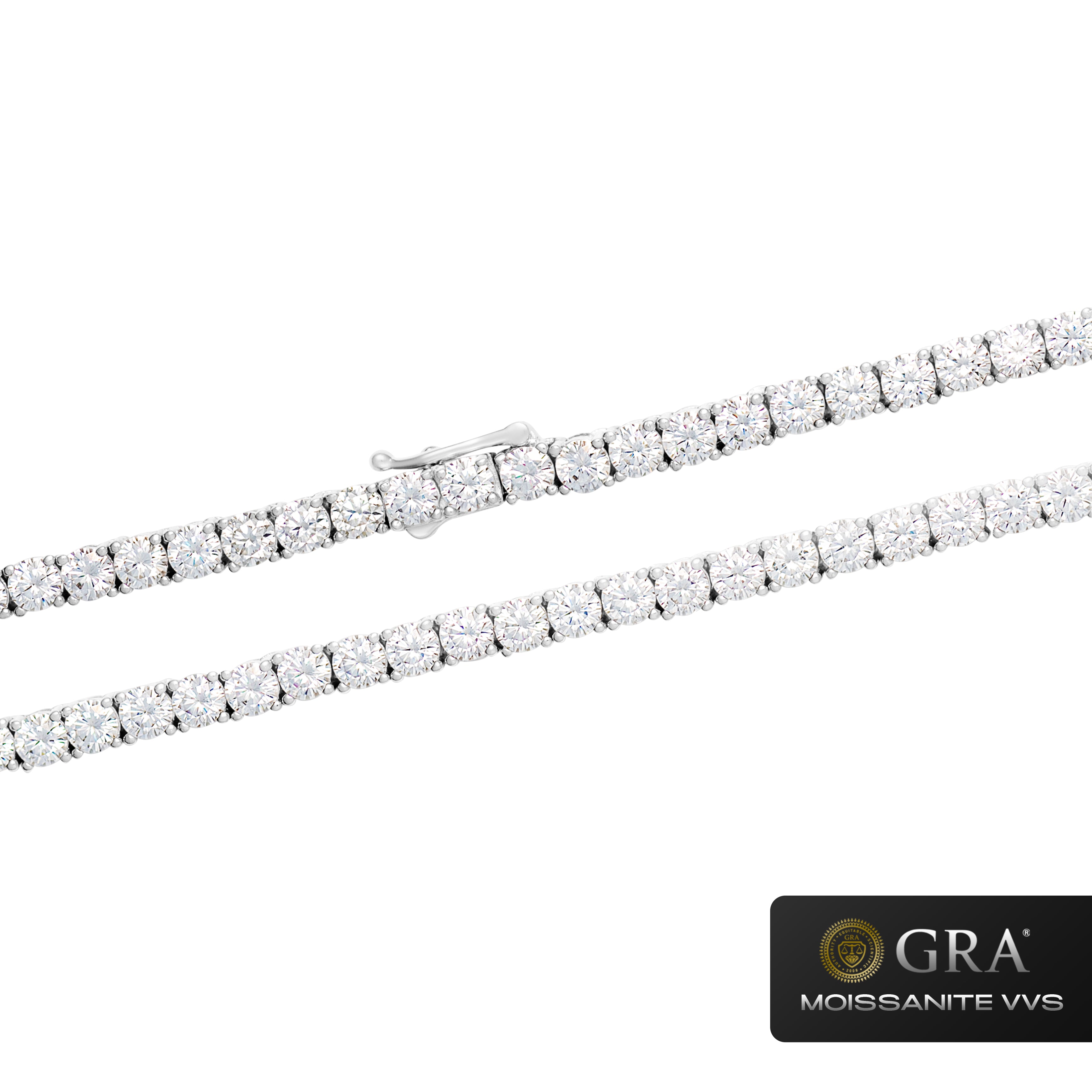 Tennis Bracelet 4mm VVS Moissanite White Gold