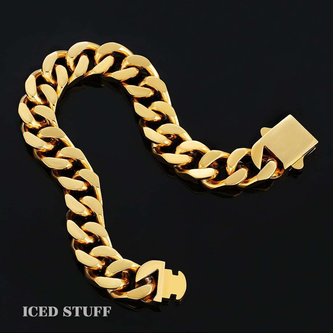 CURB CUBAN LINK 12MM ZŁOTO