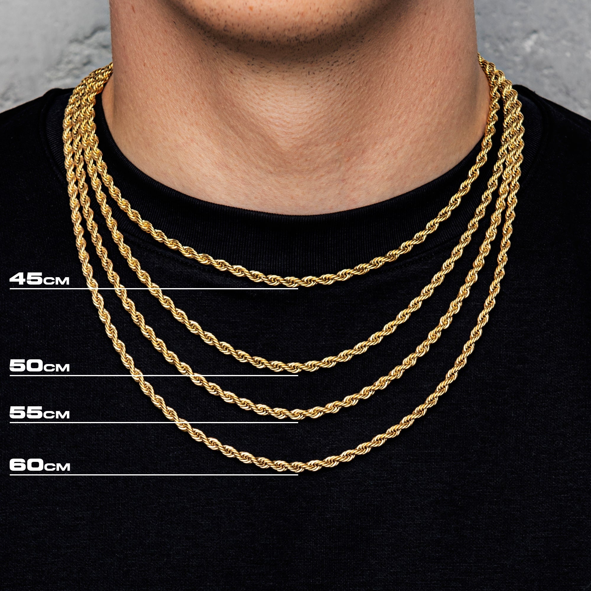 Rope chain 8mm Gold