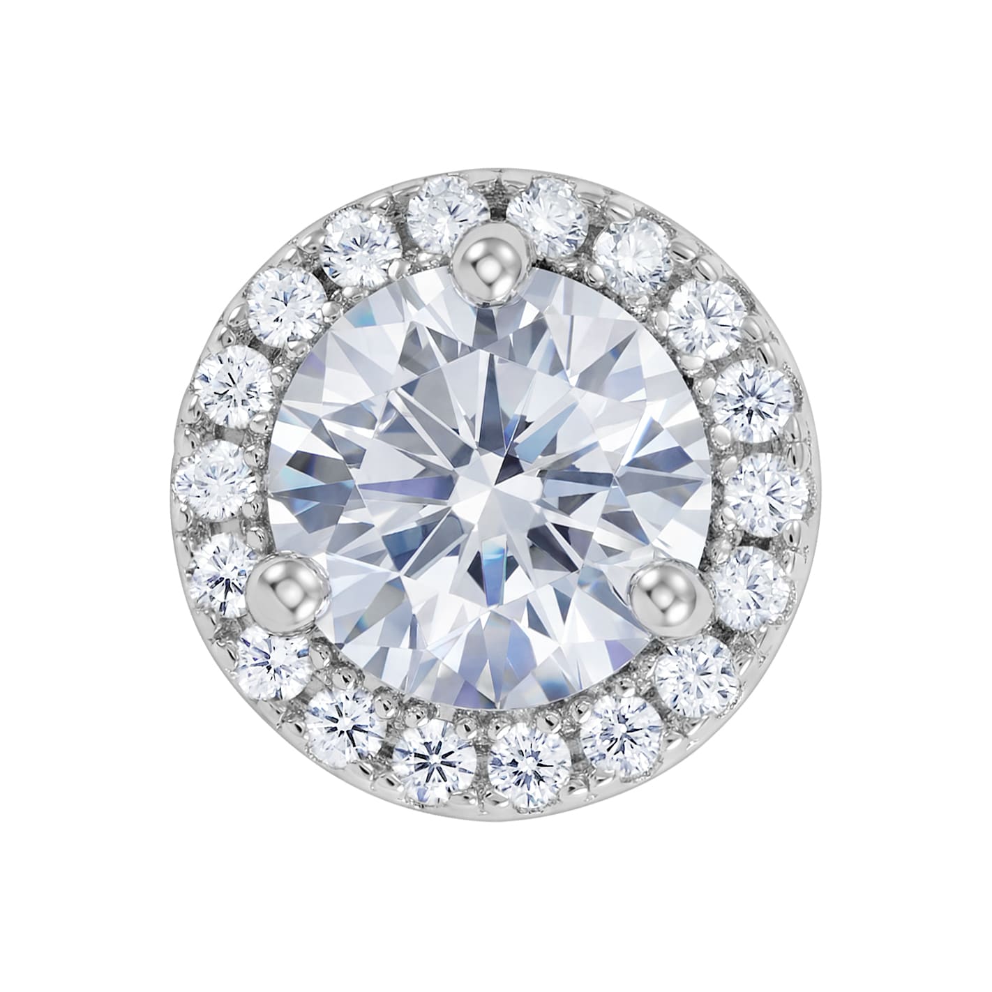 Big Diamond Halo Stud S925 earrings