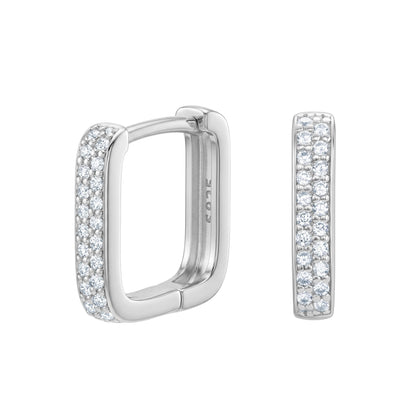 Diamond Rectangle S925 earrings