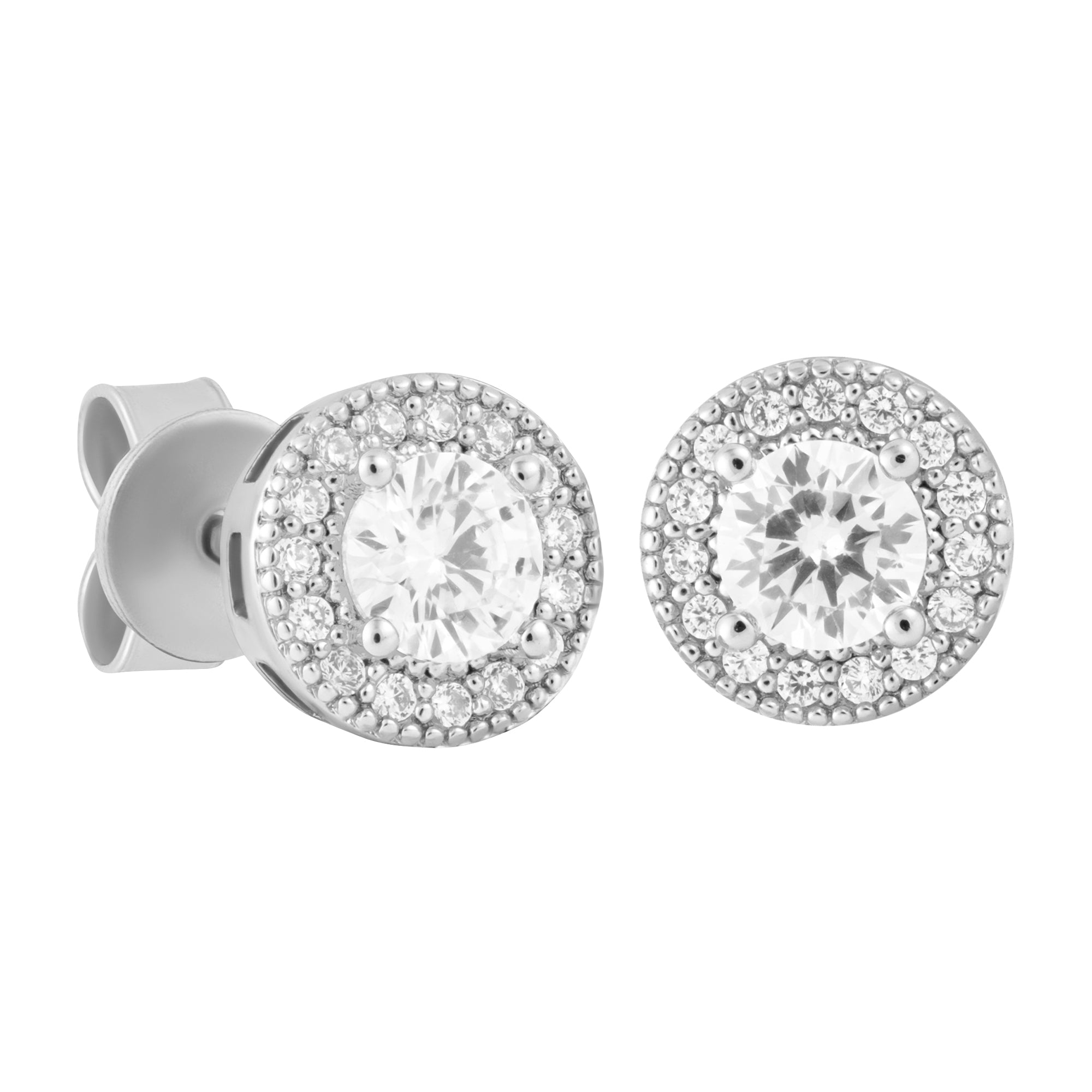 Diamond Stud Earrings White Gold