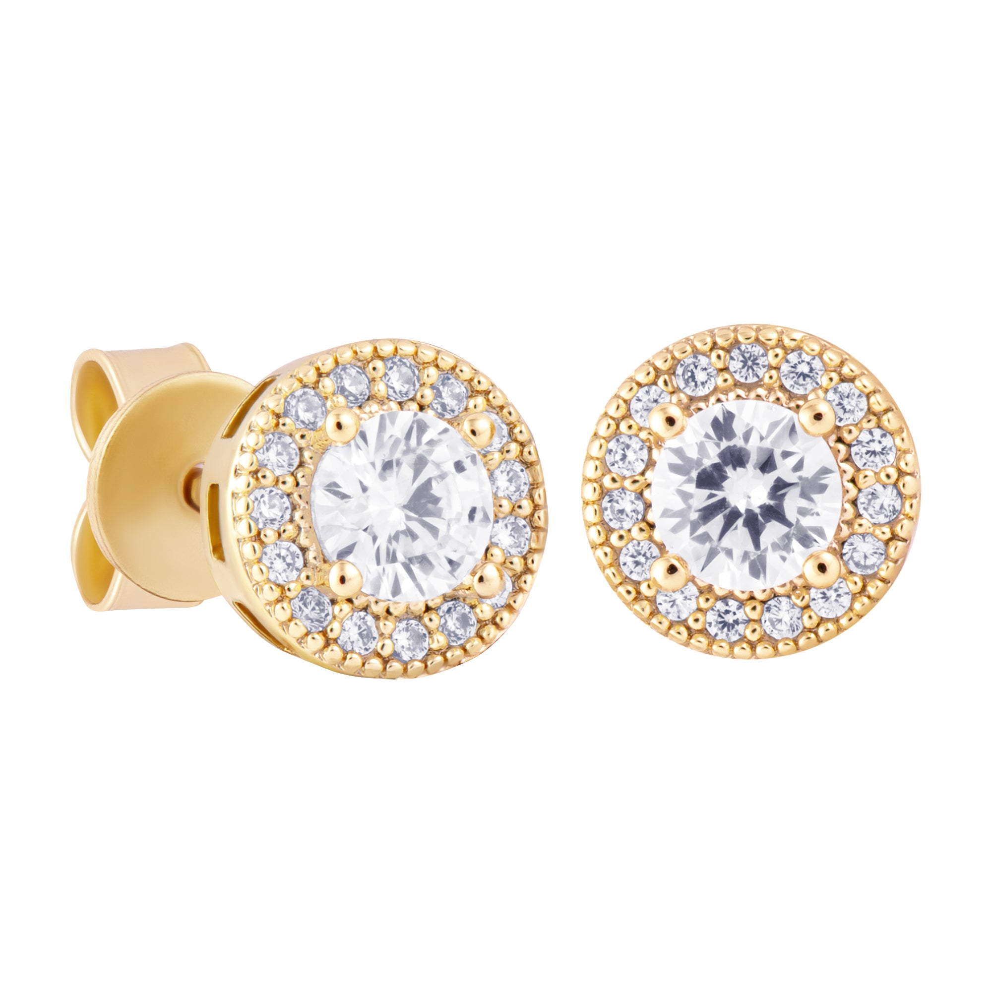 Diamond Stud Earrings Gold