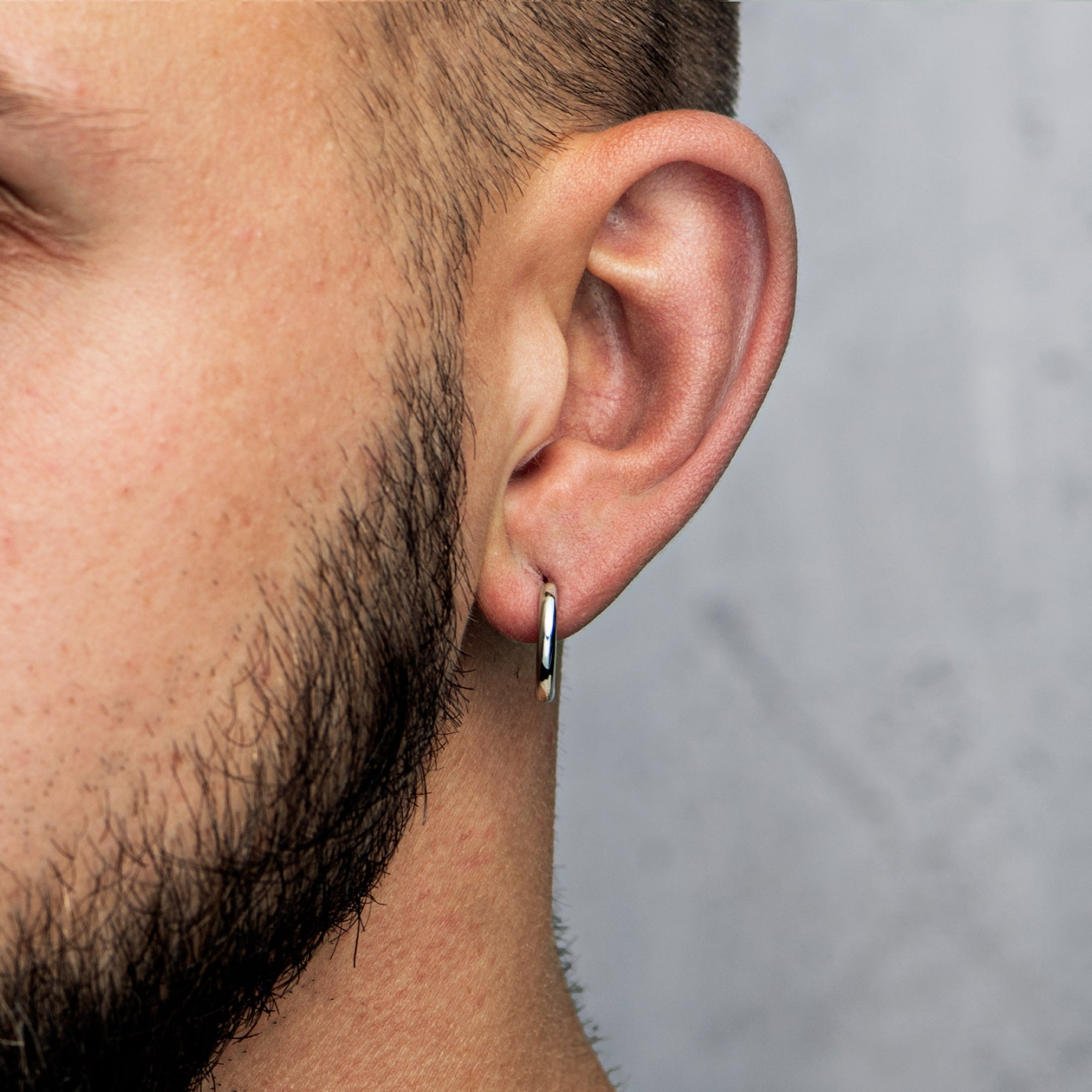 Earrings Ring 15mm White Gold