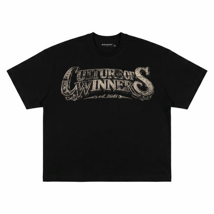 Culture of Winners Black Boxy Fit T-Shirt