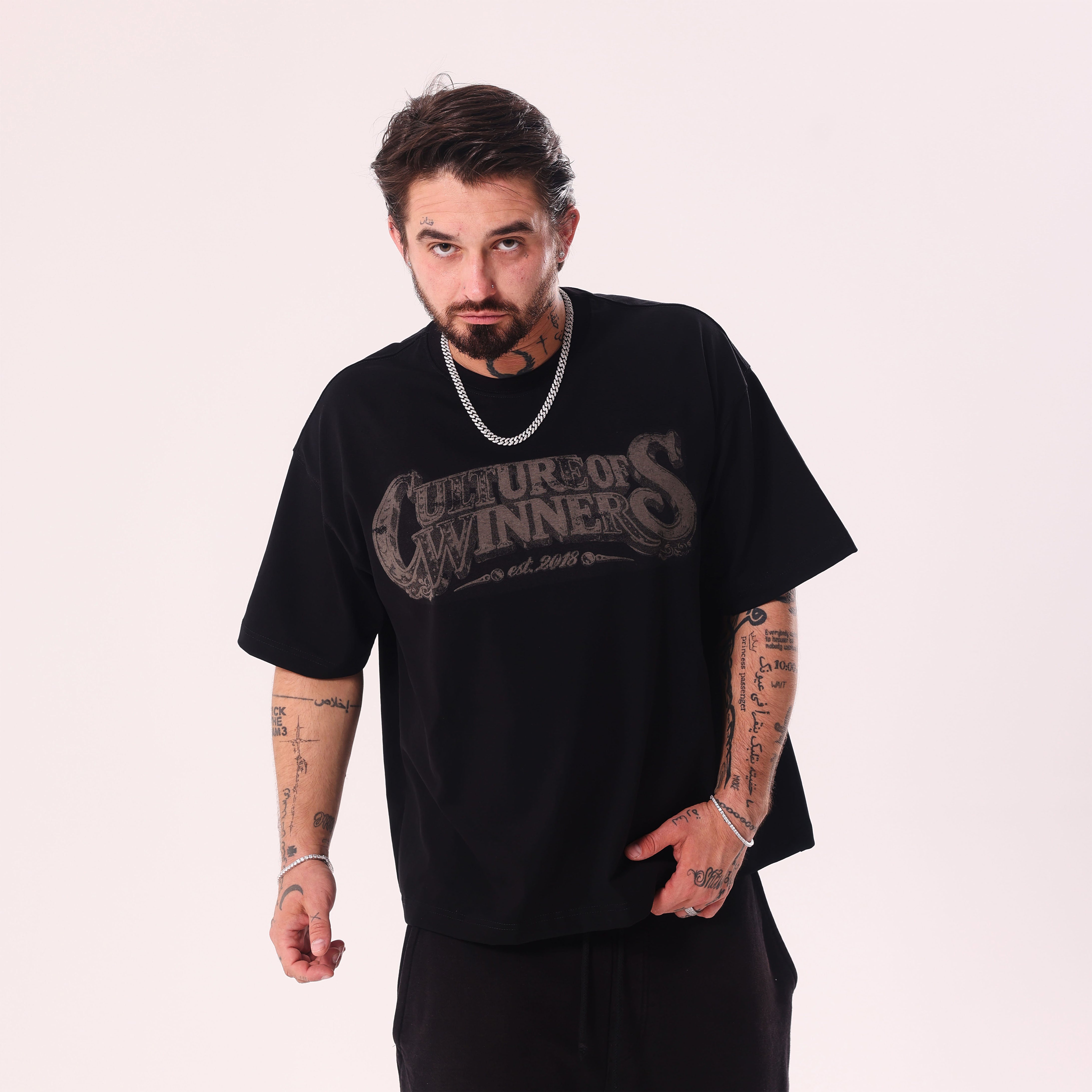 Culture of Winners Black Boxy Fit T-Shirt