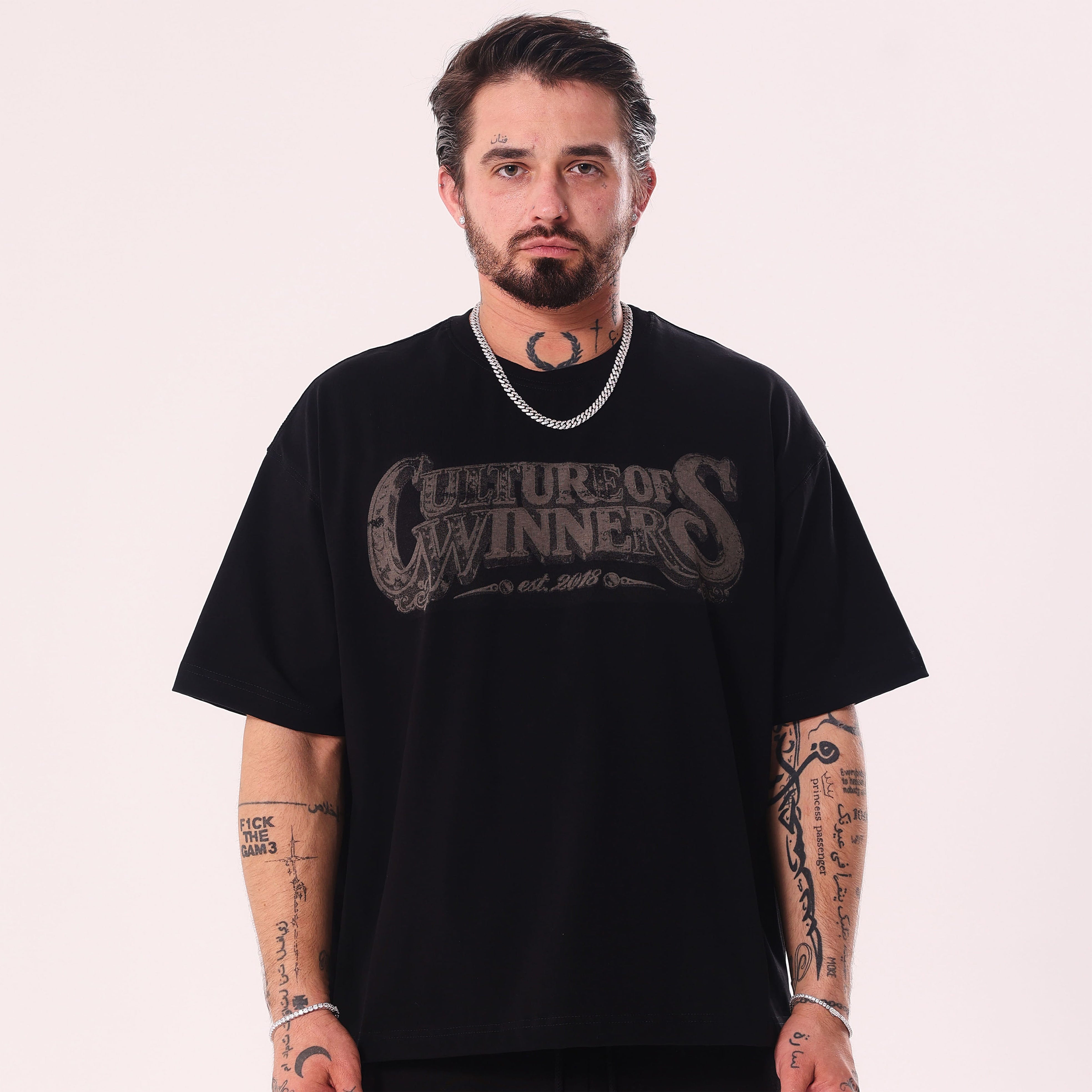 Culture of Winners Black Boxy Fit T-Shirt