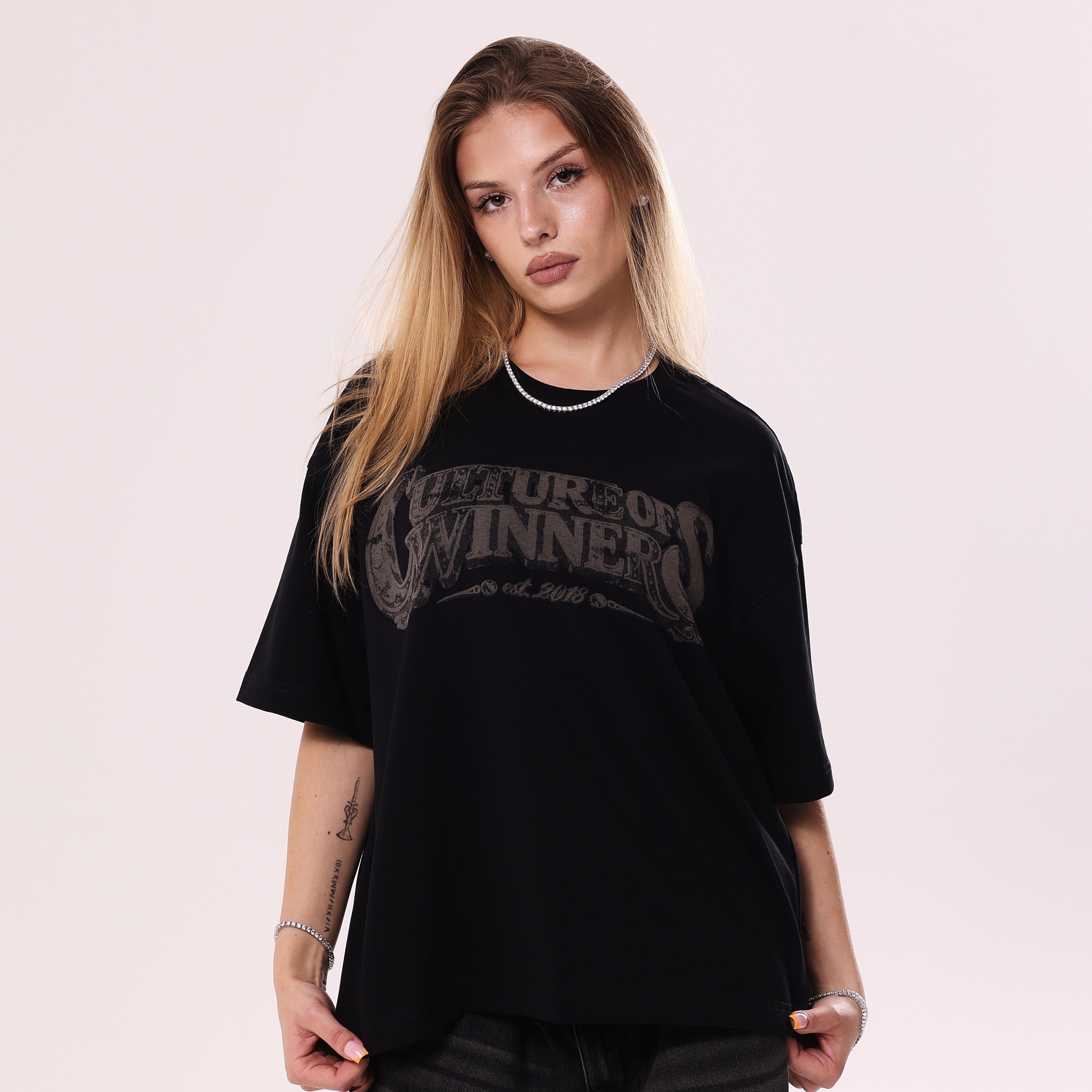 Culture of Winners Black Boxy Fit T-Shirt