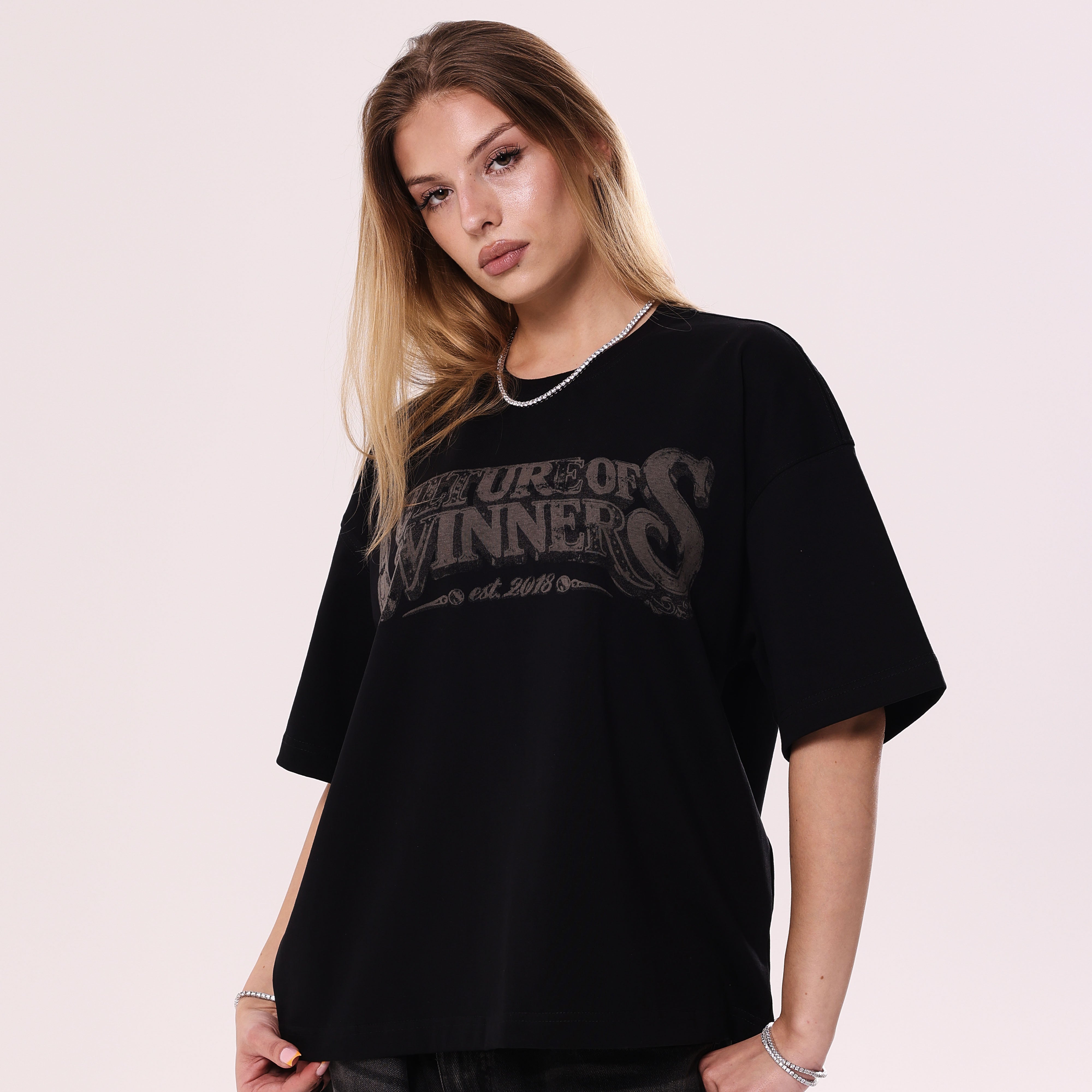 Culture of Winners Black Boxy Fit T-Shirt
