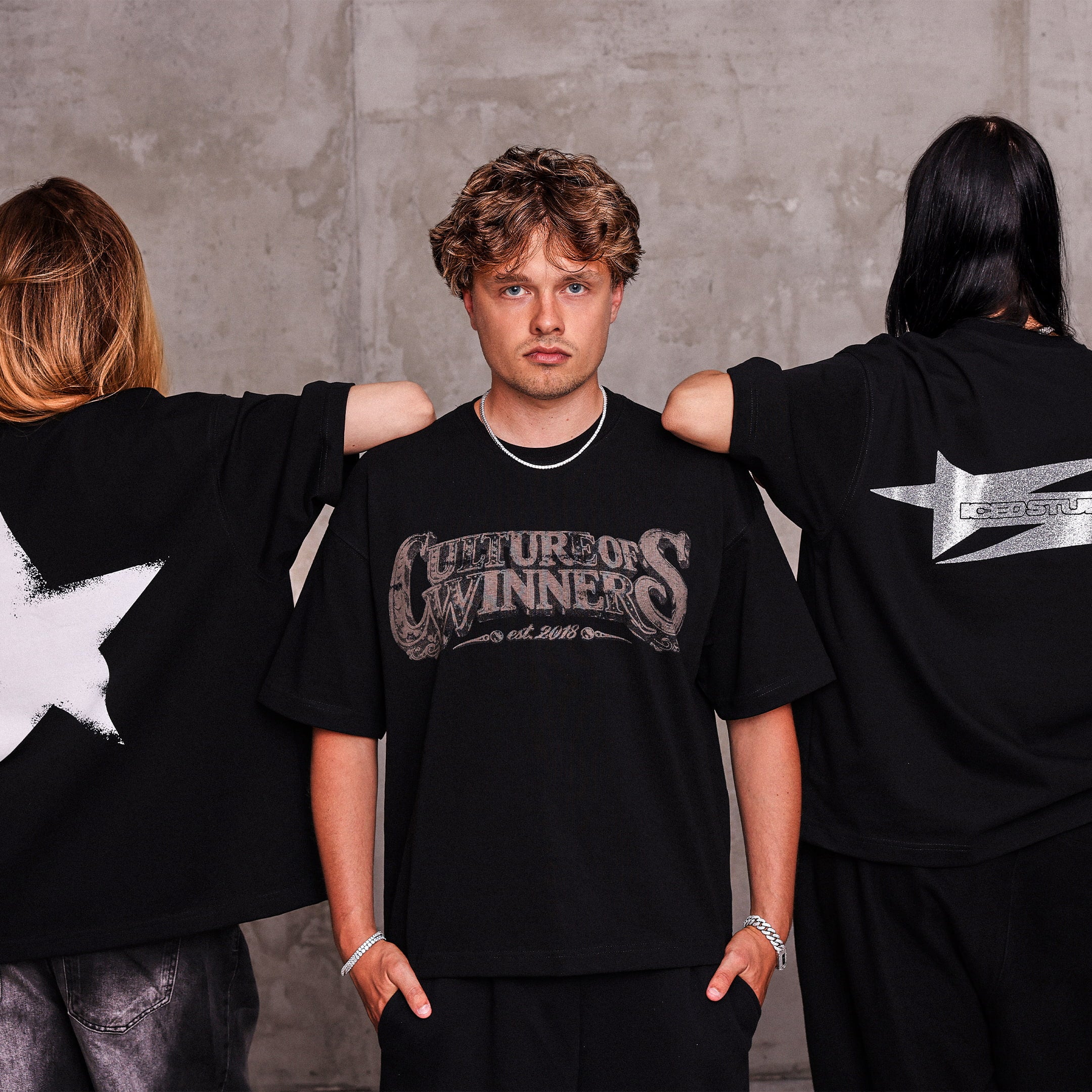 We Can Be Friends Black Boxy Fit T-Shirt