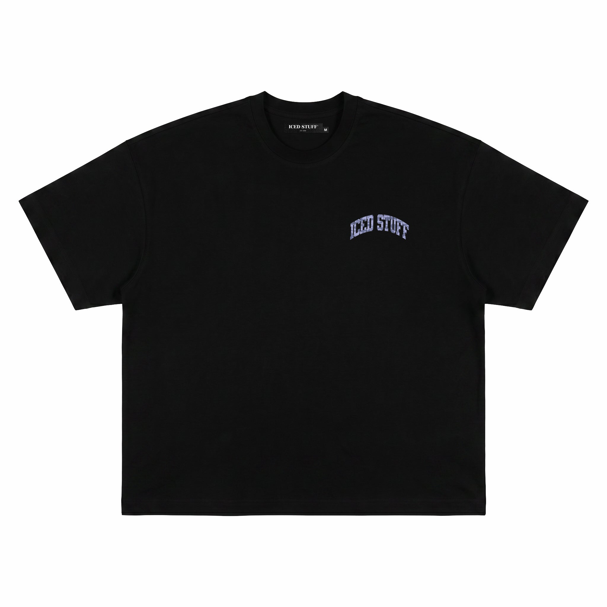 ICED STUFF Camo Black Boxy Fit T-Shirt