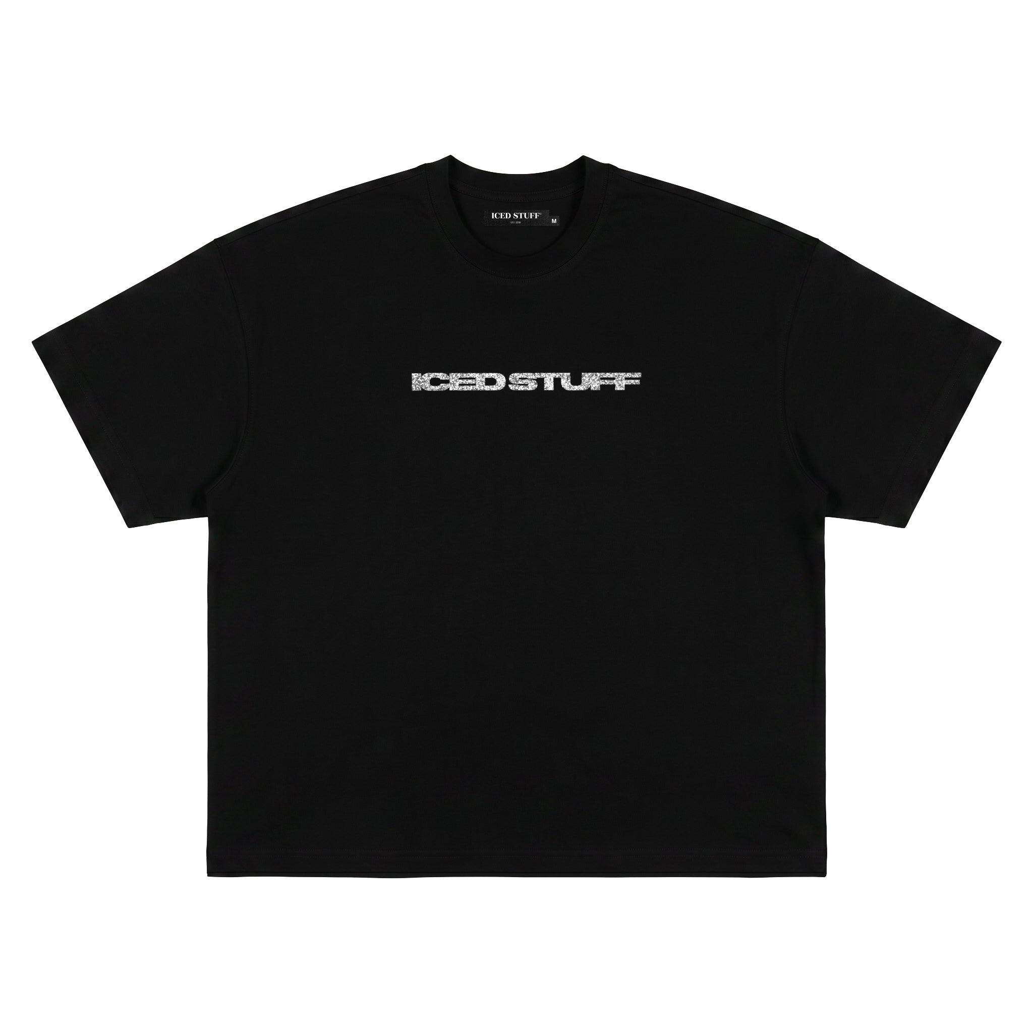 ICED STUFF Crystal Black Boxy Fit T-Shirt