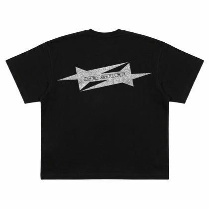 ICED STUFF Crystal Black Boxy Fit T-Shirt