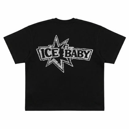 ICE BABY Crystal Black Boxy Fit T-Shirt