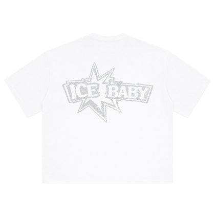 ICE BABY Crystal White Boxy Fit T-Shirt
