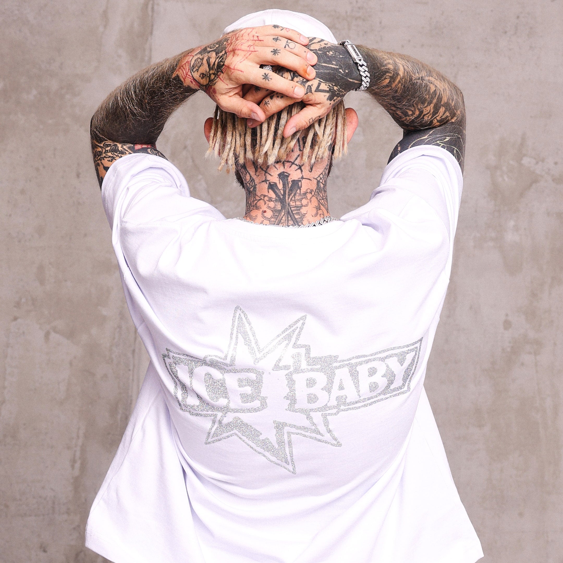 ICE BABY Crystal White Boxy Fit T-Shirt