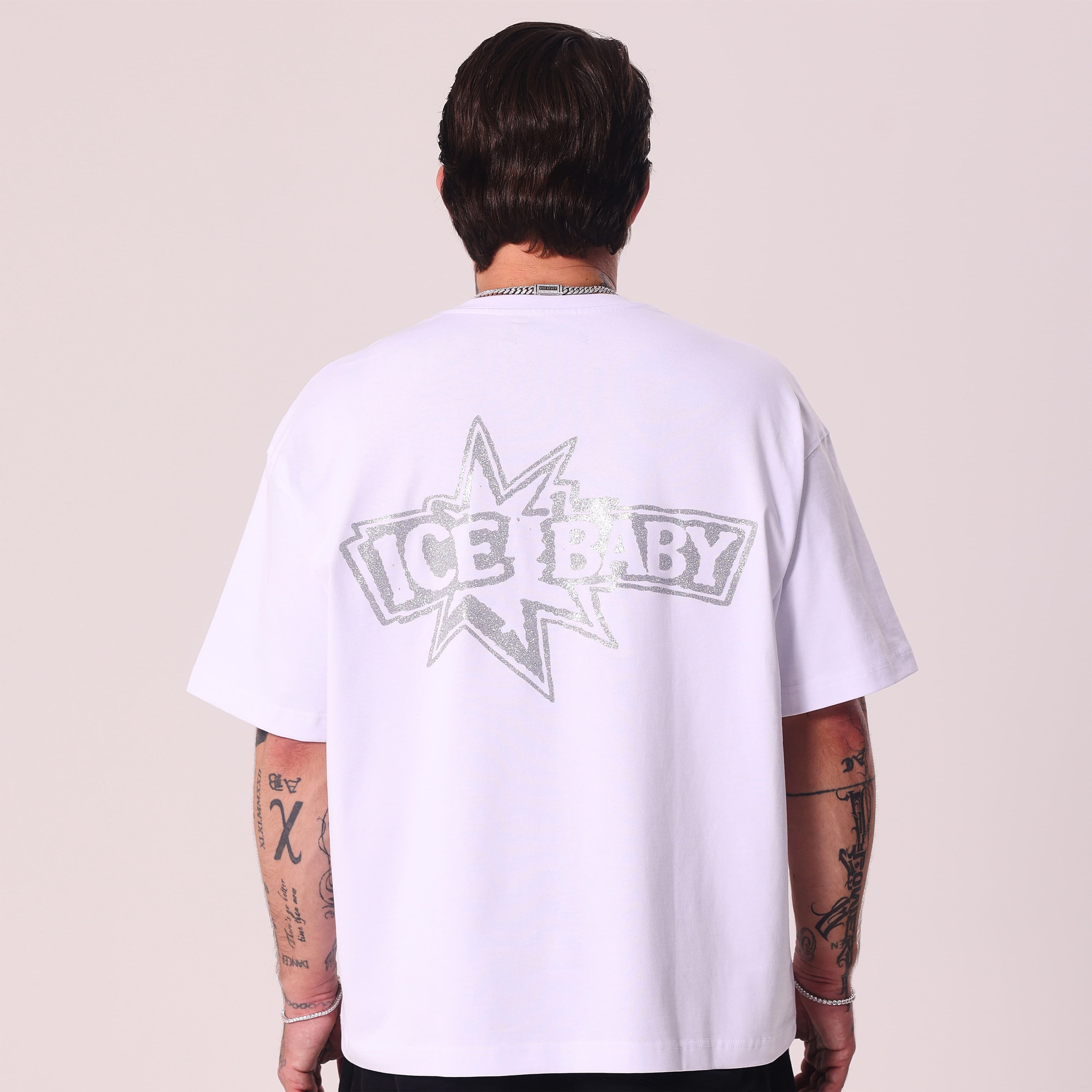 ICE BABY Crystal White Boxy Fit T-Shirt