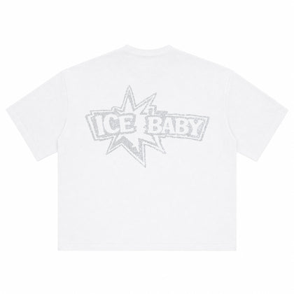 ICE BABY Crystal White Boxy Fit T-Shirt