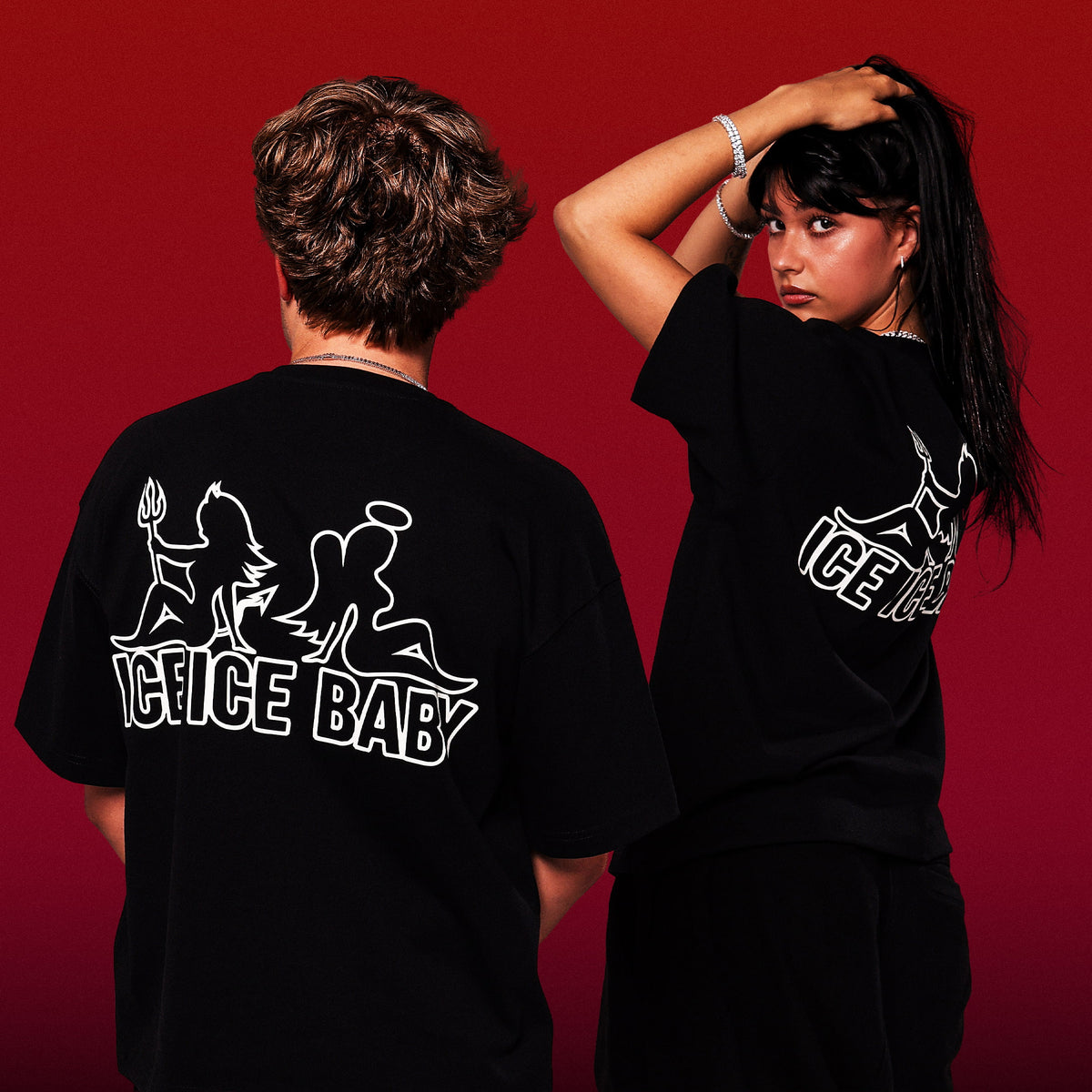 ICE ICE BABY Fluo Black Boxy Fit T-Shirt