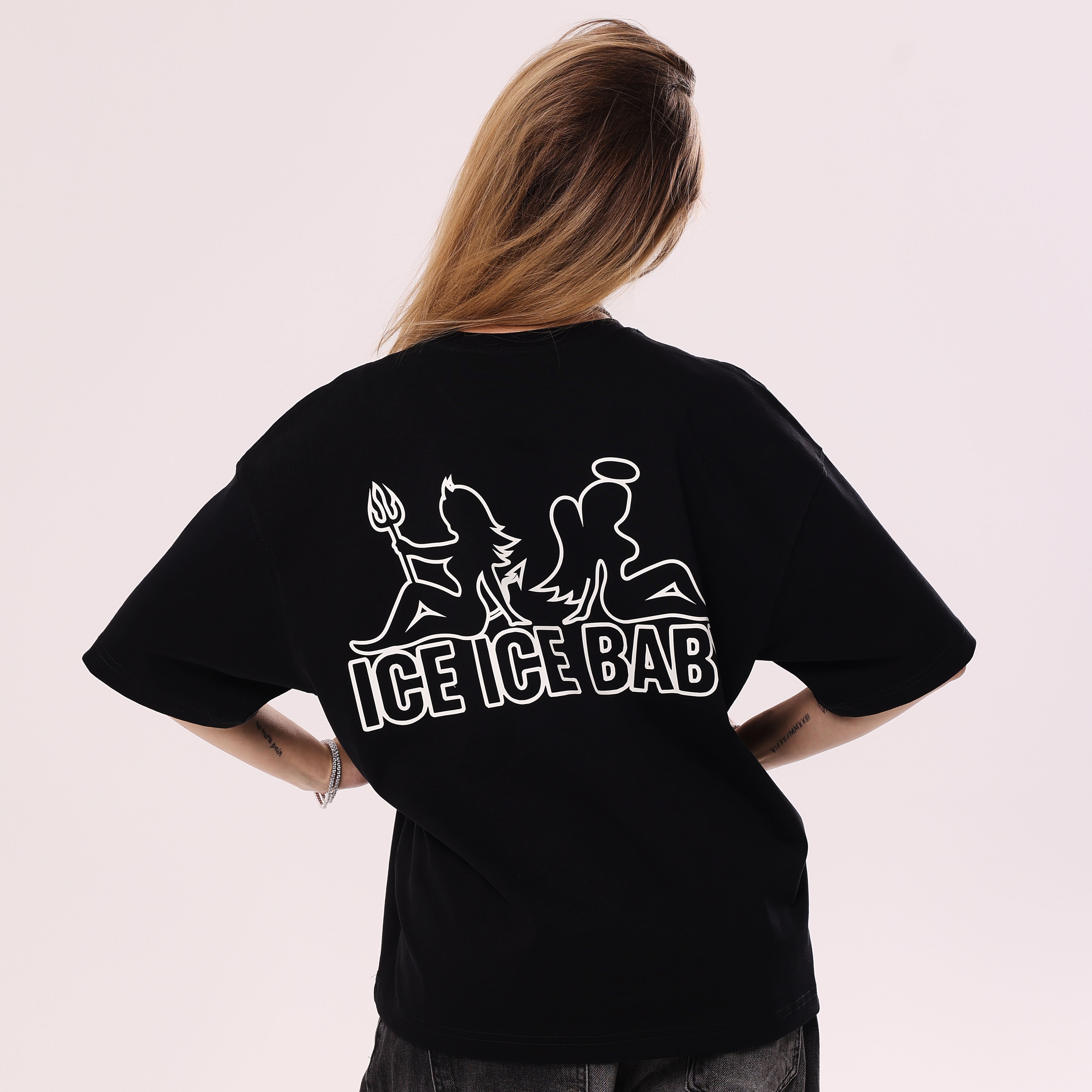 ICE ICE BABY Fluo Black Boxy Fit T-Shirt