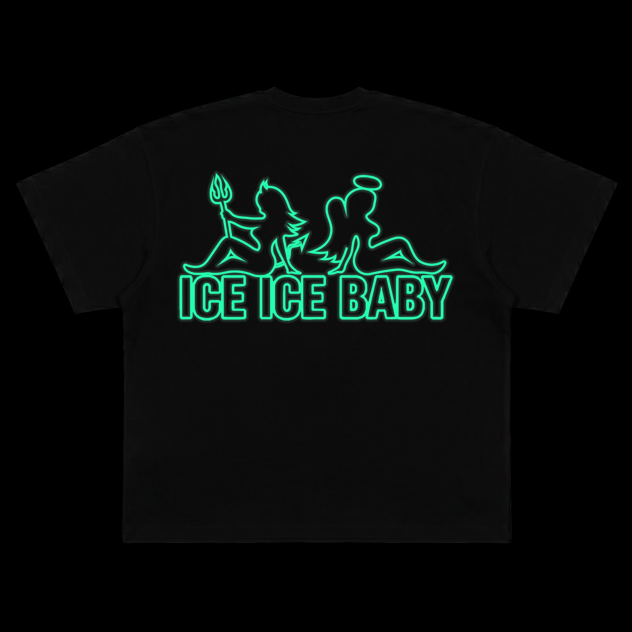ICE ICE BABY Fluo Black Boxy Fit T-Shirt
