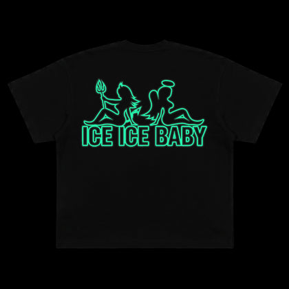 ICE ICE BABY Fluo Black Boxy Fit T-Shirt