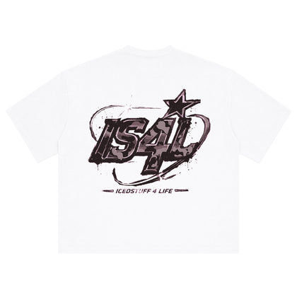 IS4L White Boxy Fit T-Shirt