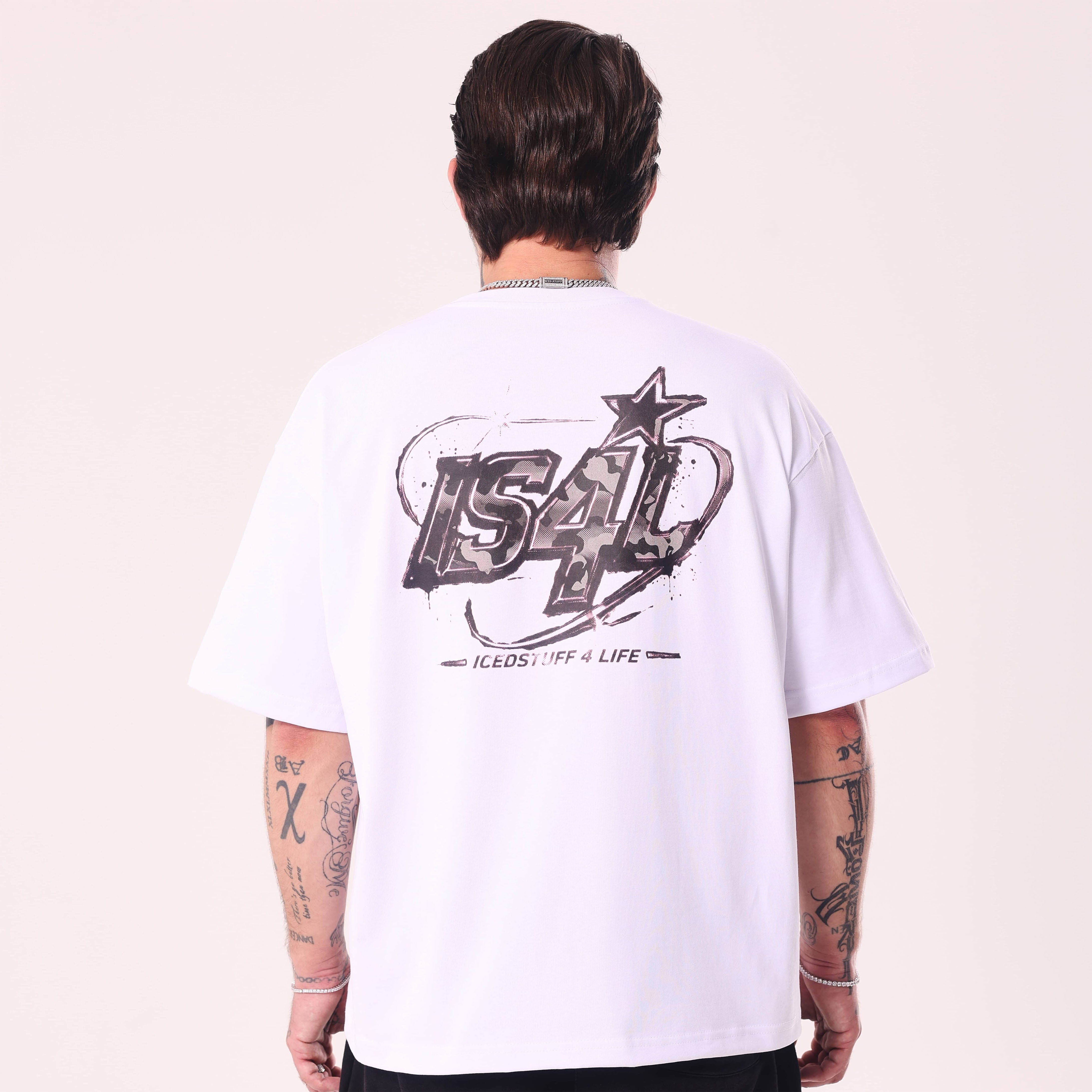 IS4L White Boxy Fit T-Shirt