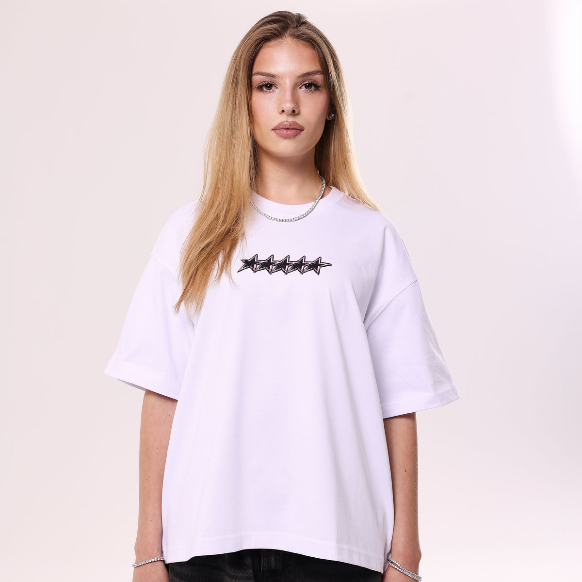 IS4L White Boxy Fit T-Shirt