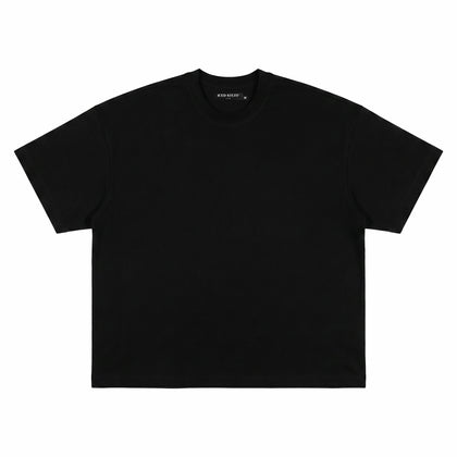 I$ Leather Print Black Boxy Fit T-Shirt