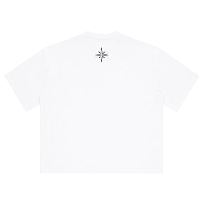 Welcome to ICED STUFF White Boxy Fit T-Shirt