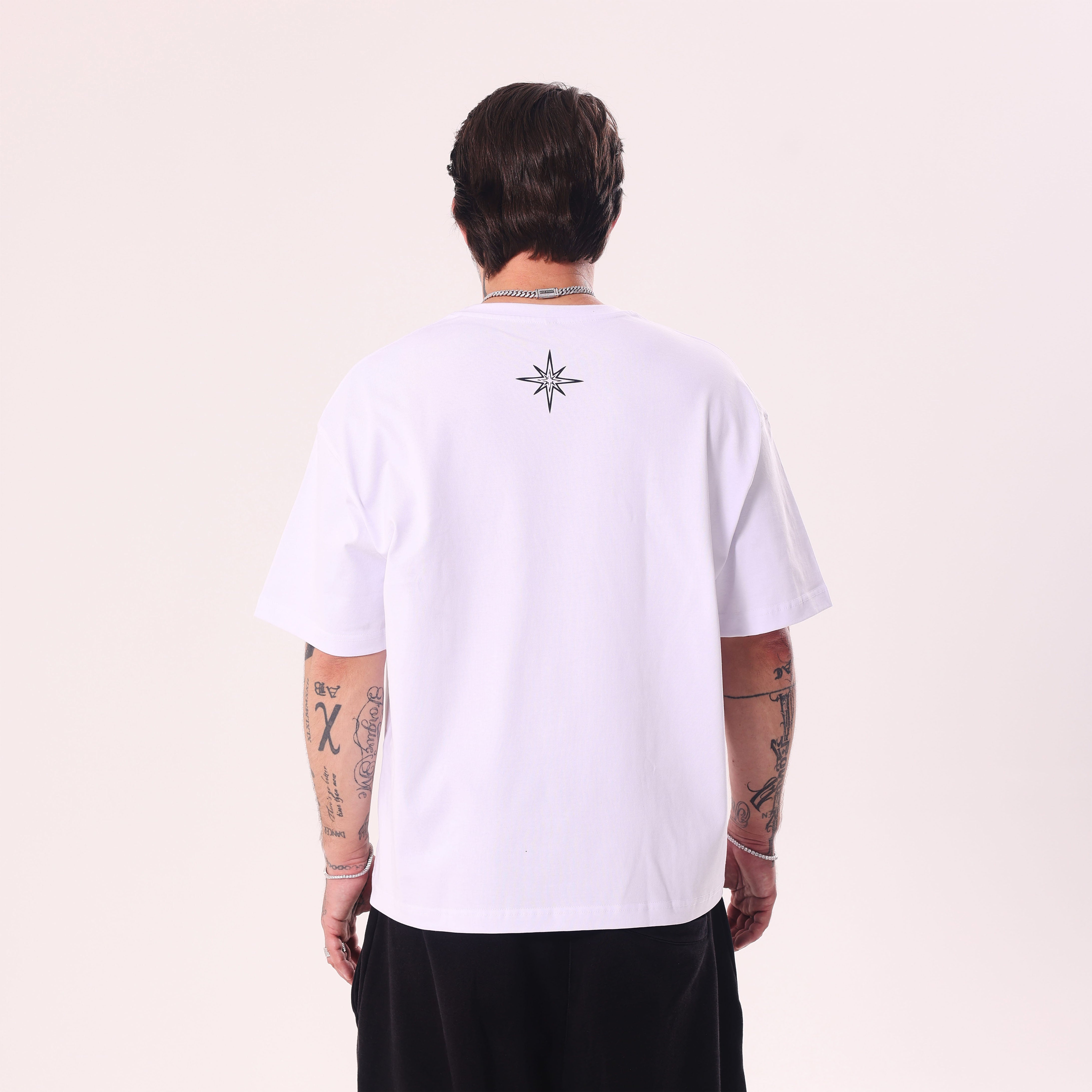 Welcome to ICED STUFF White Boxy Fit T-Shirt