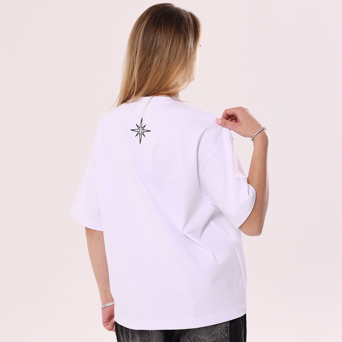 Welcome to ICED STUFF White Boxy Fit T-Shirt
