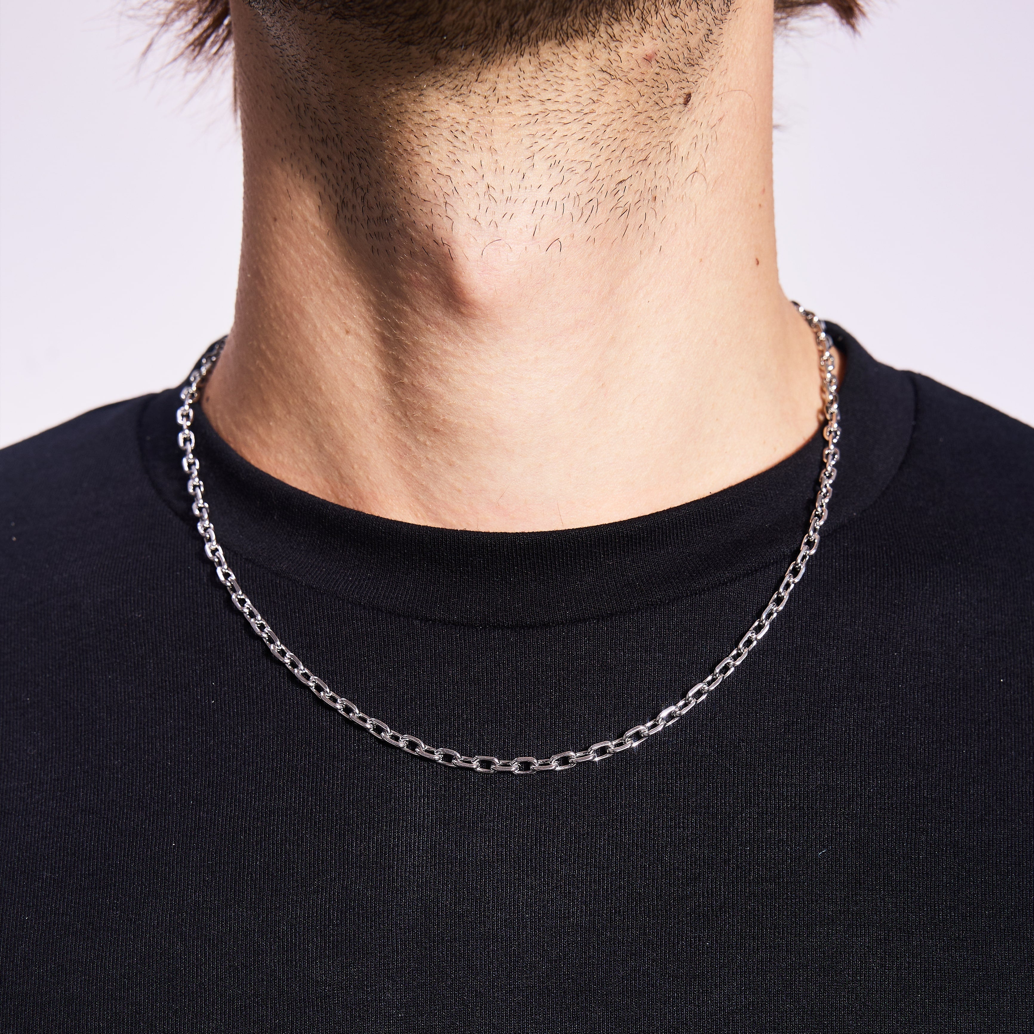 Ankier Chain 4mm White Gold